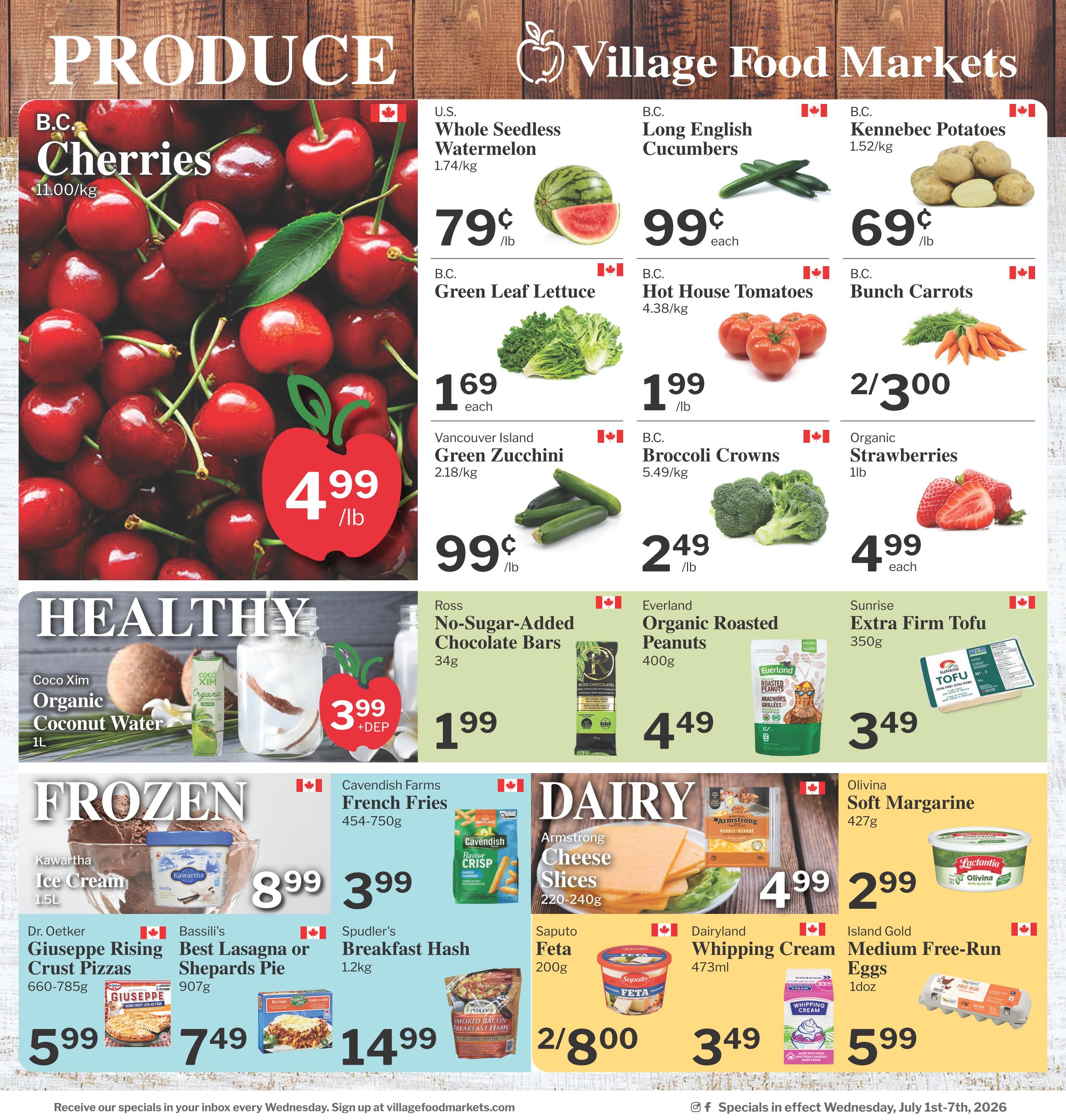Village Food Markets Flyer July 1 to 7