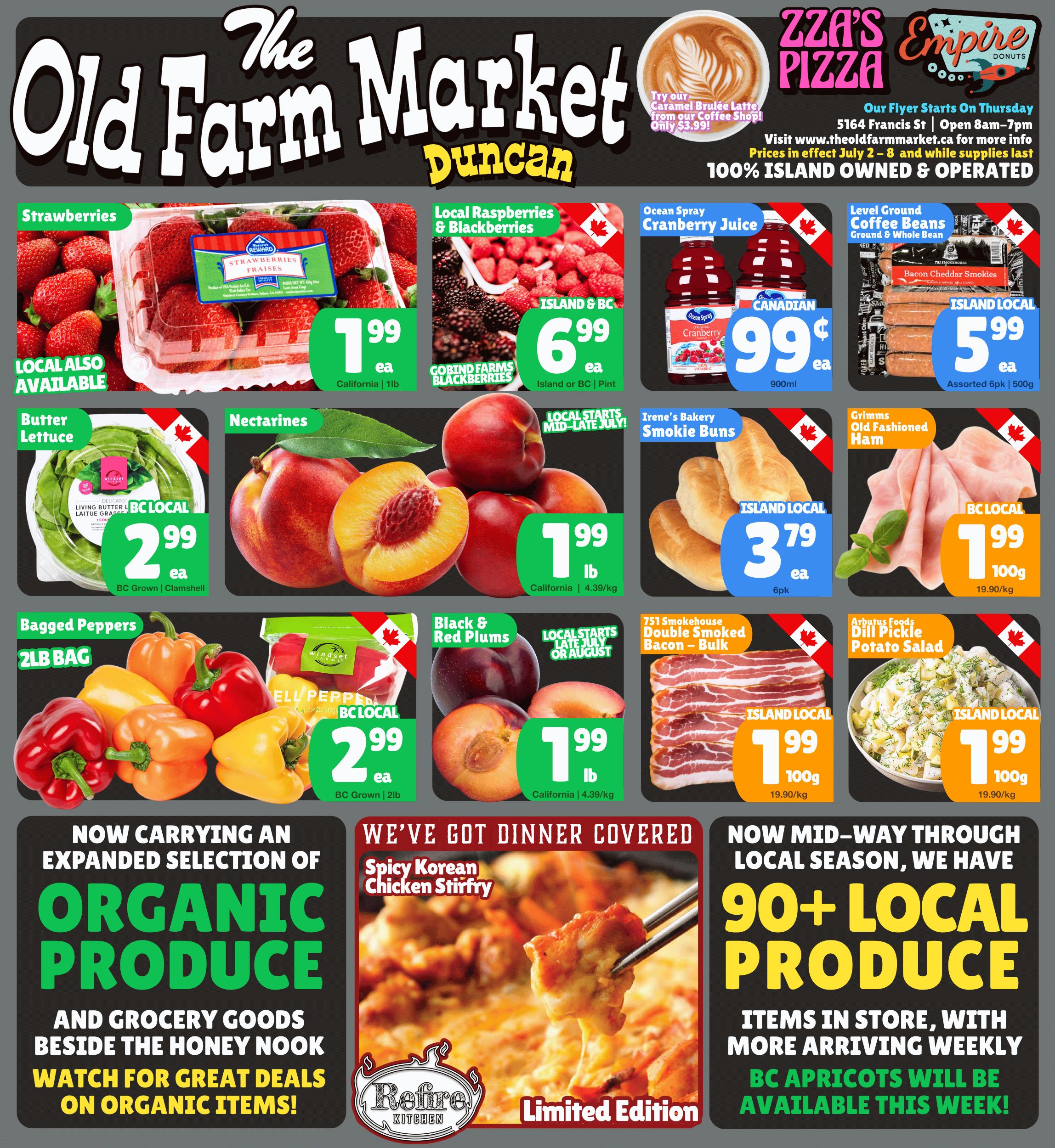 The Old Farm Market (Duncan) Flyer July 2 to 8