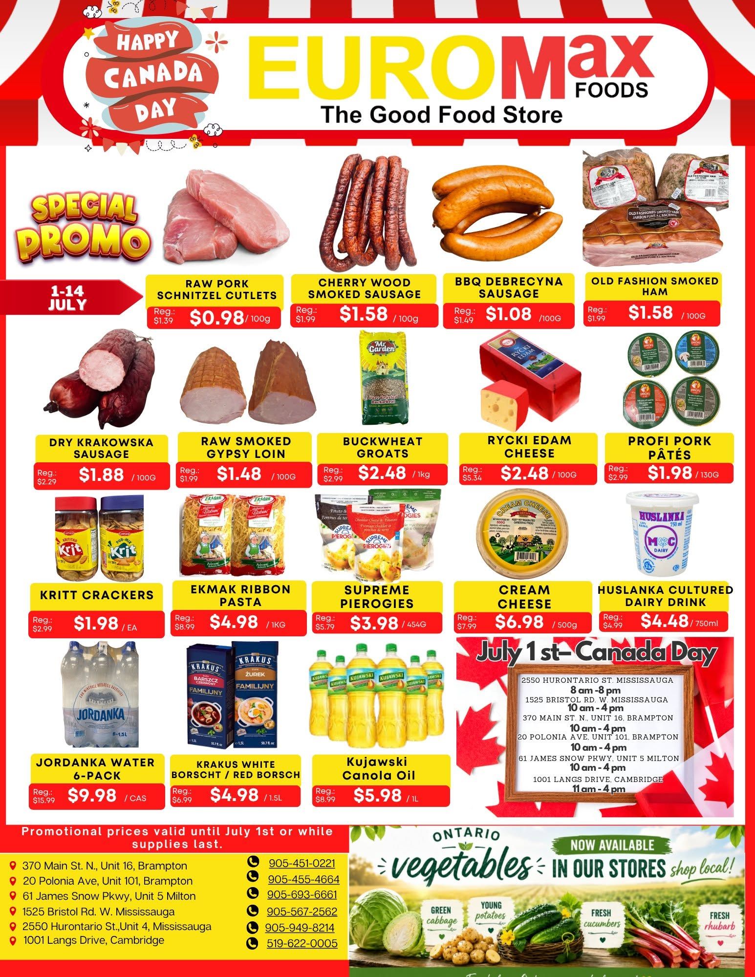 EuroMax Foods Bi-Weekly Flyer July 1 to 14