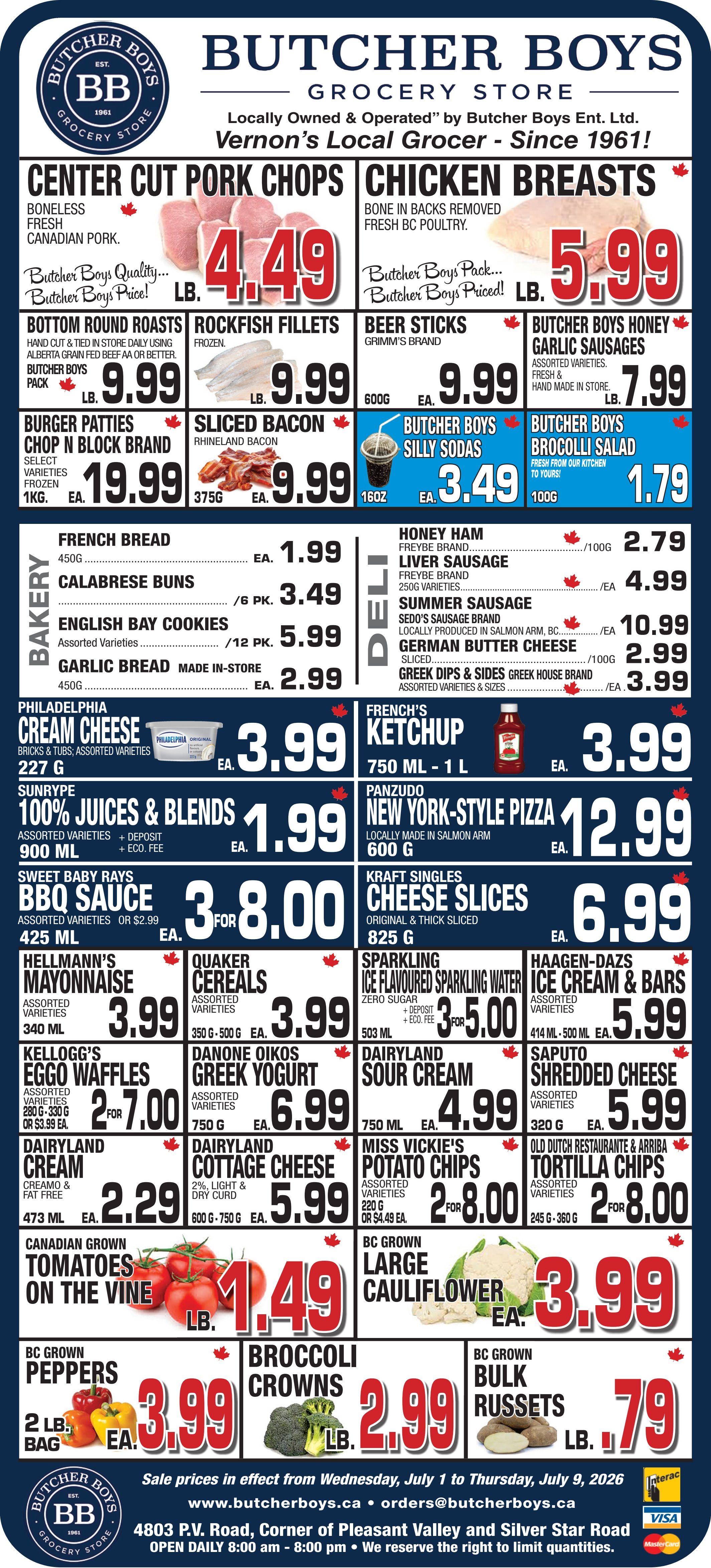 Butcher Boys Grocery Store Flyer July 1 to 9
