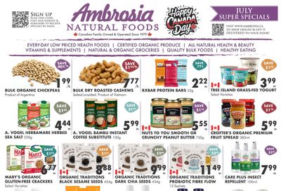 Ambrosia Natural Foods Flyer July 1 to 31