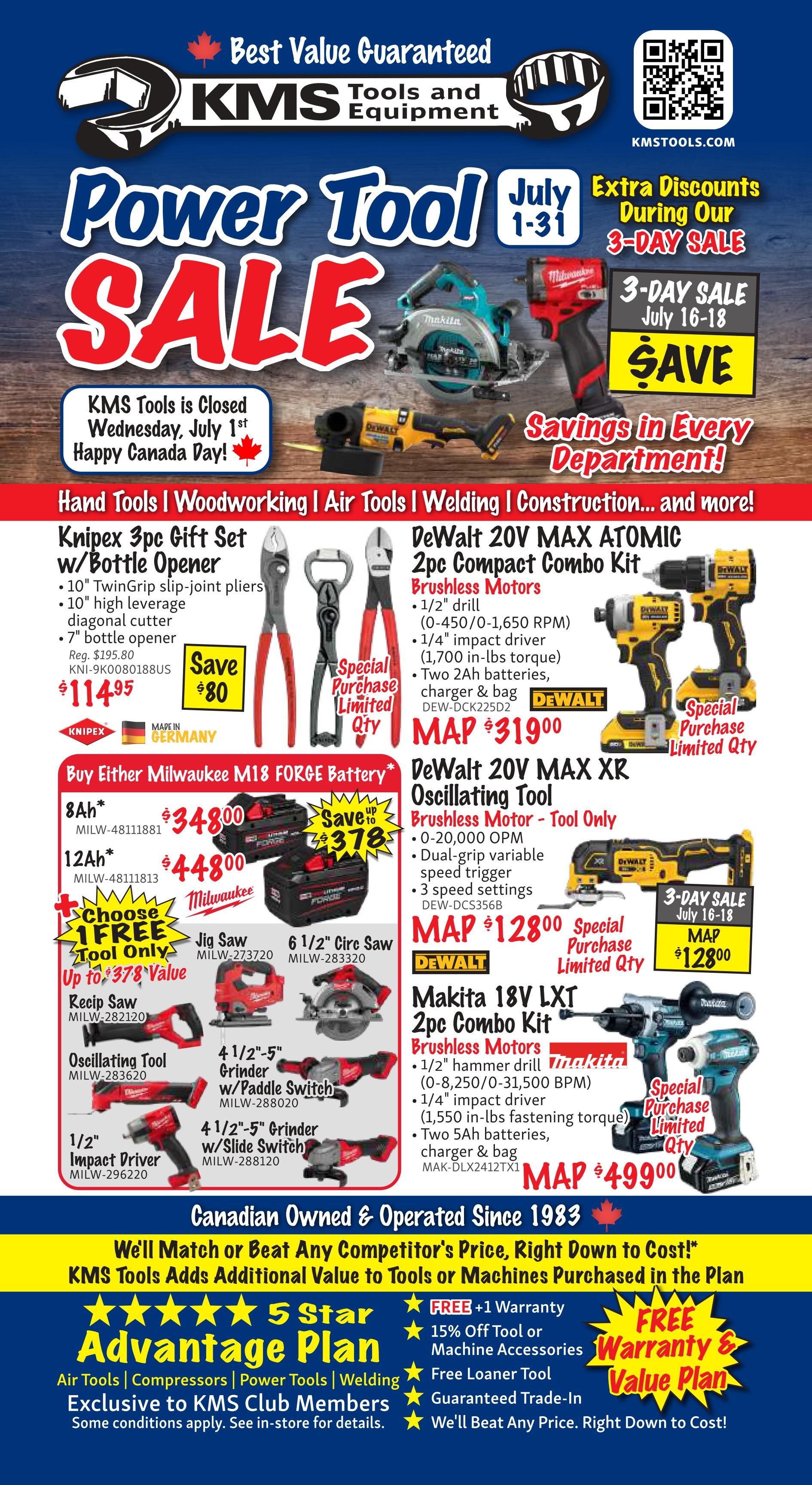 KMS Tools and Equipment Flyer July 1 to 31