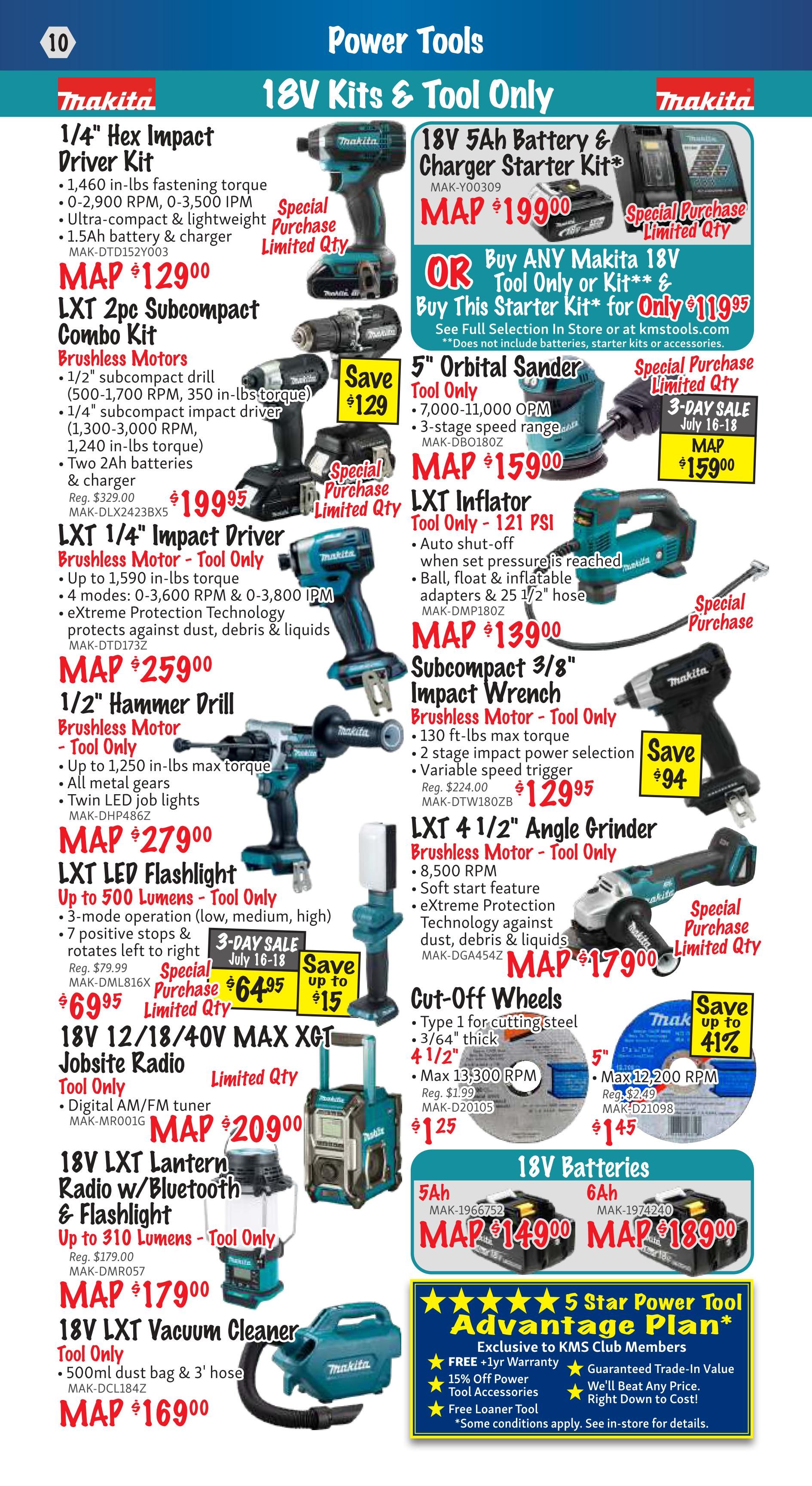 KMS Tools and Equipment Flyer July 1 to 31