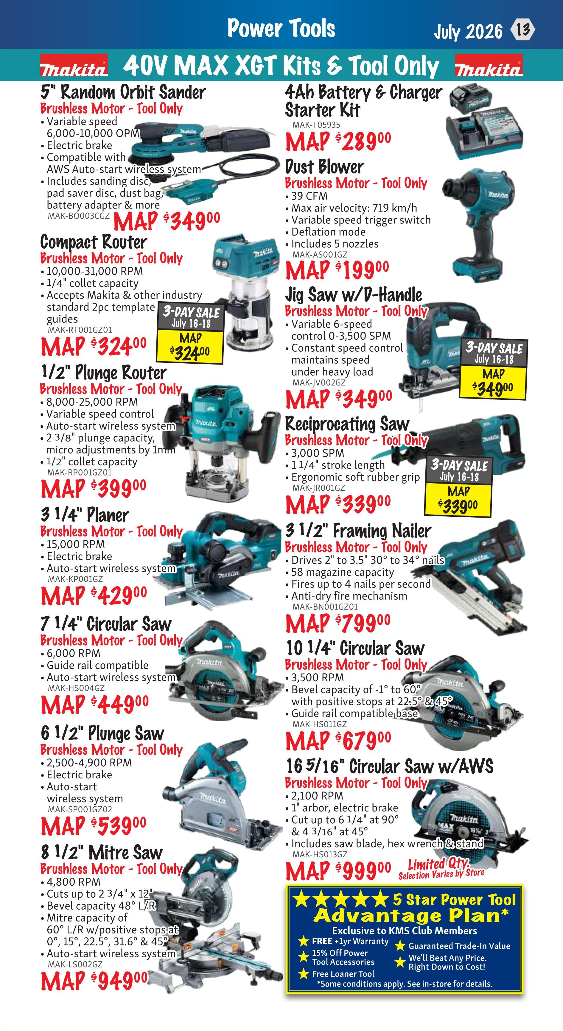 KMS Tools and Equipment Flyer July 1 to 31