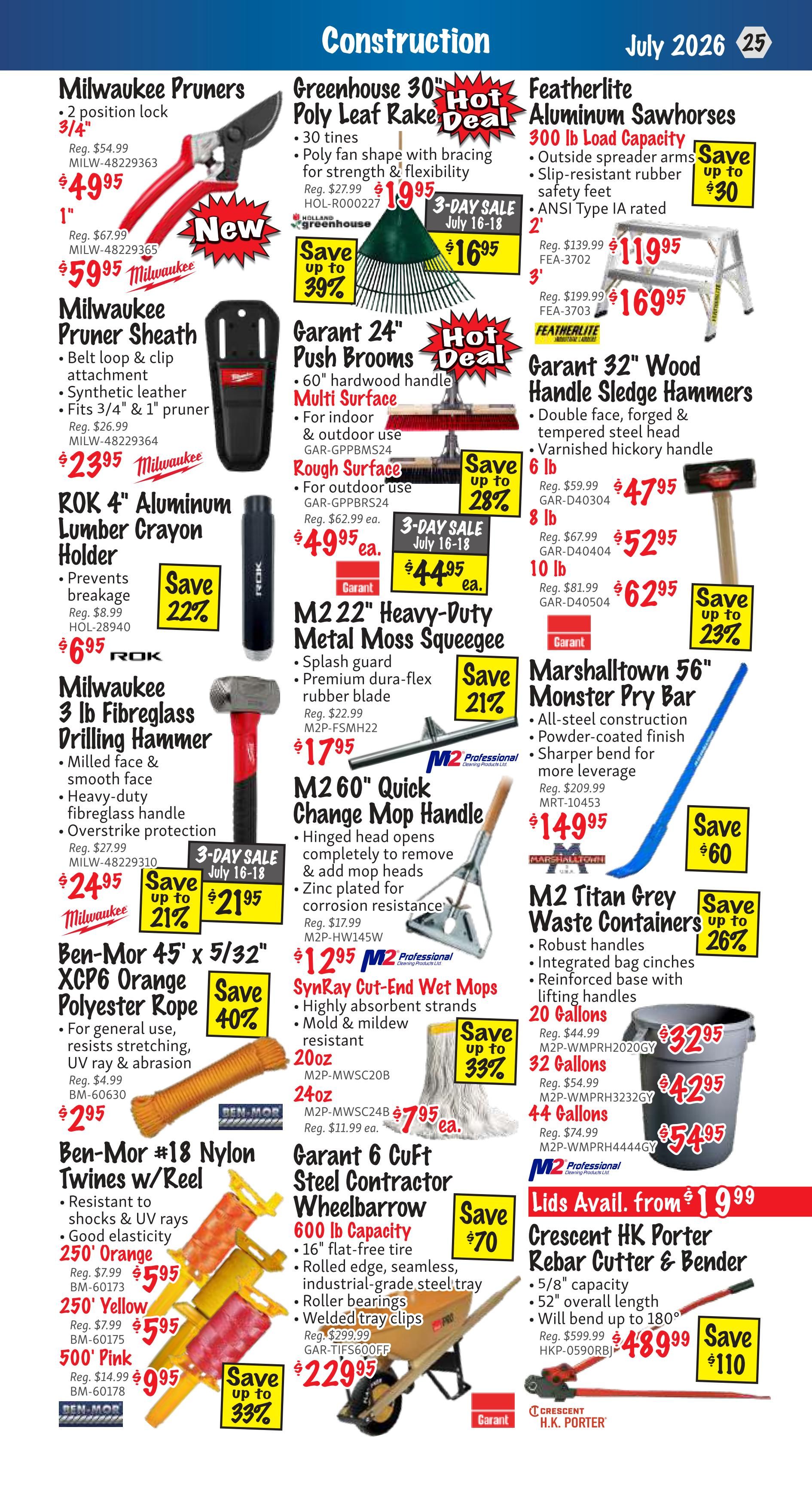 KMS Tools and Equipment Flyer July 1 to 31