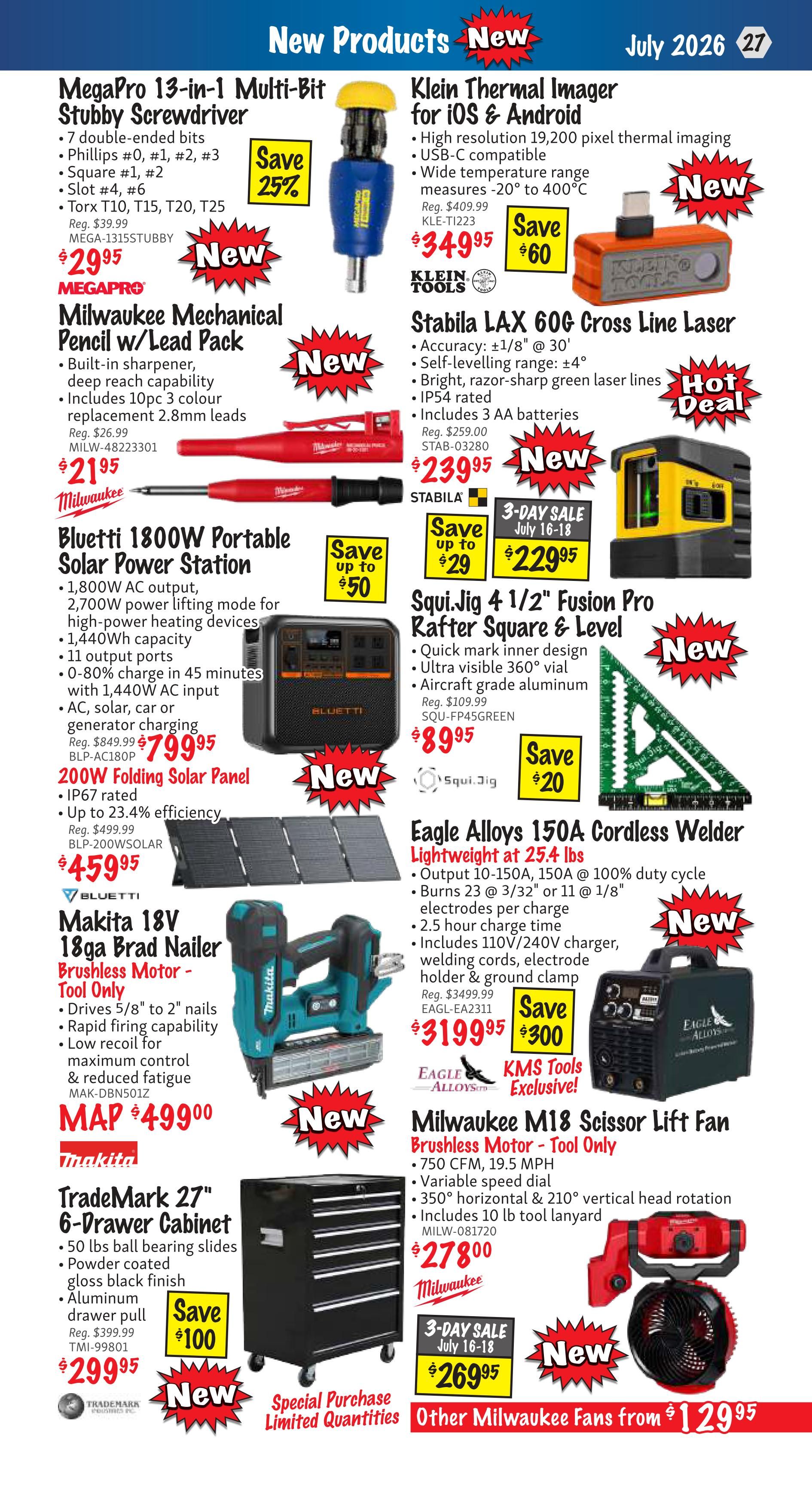 KMS Tools and Equipment Flyer July 1 to 31