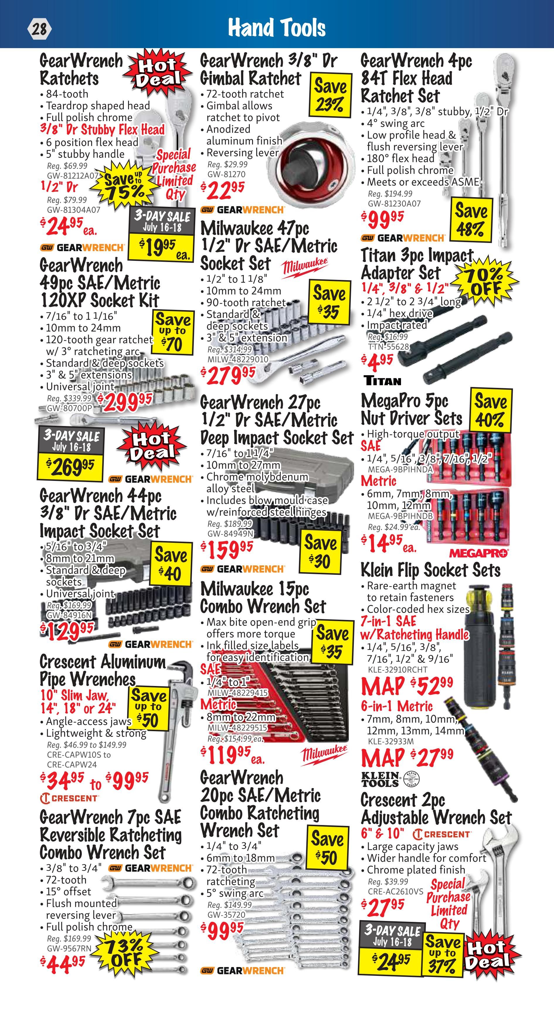 KMS Tools and Equipment Flyer July 1 to 31