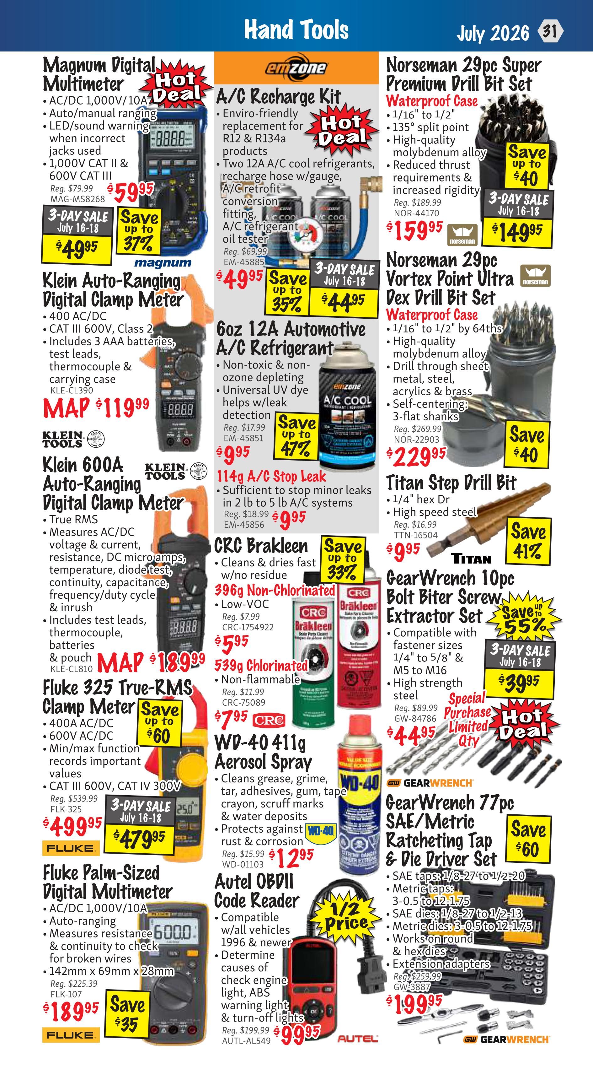 KMS Tools and Equipment Flyer July 1 to 31