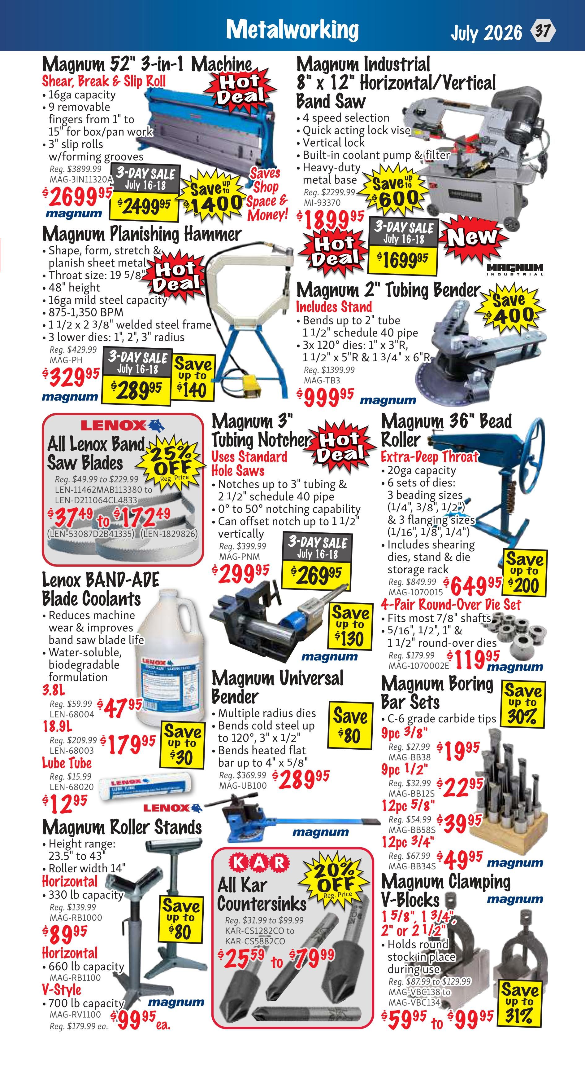 KMS Tools and Equipment Flyer July 1 to 31