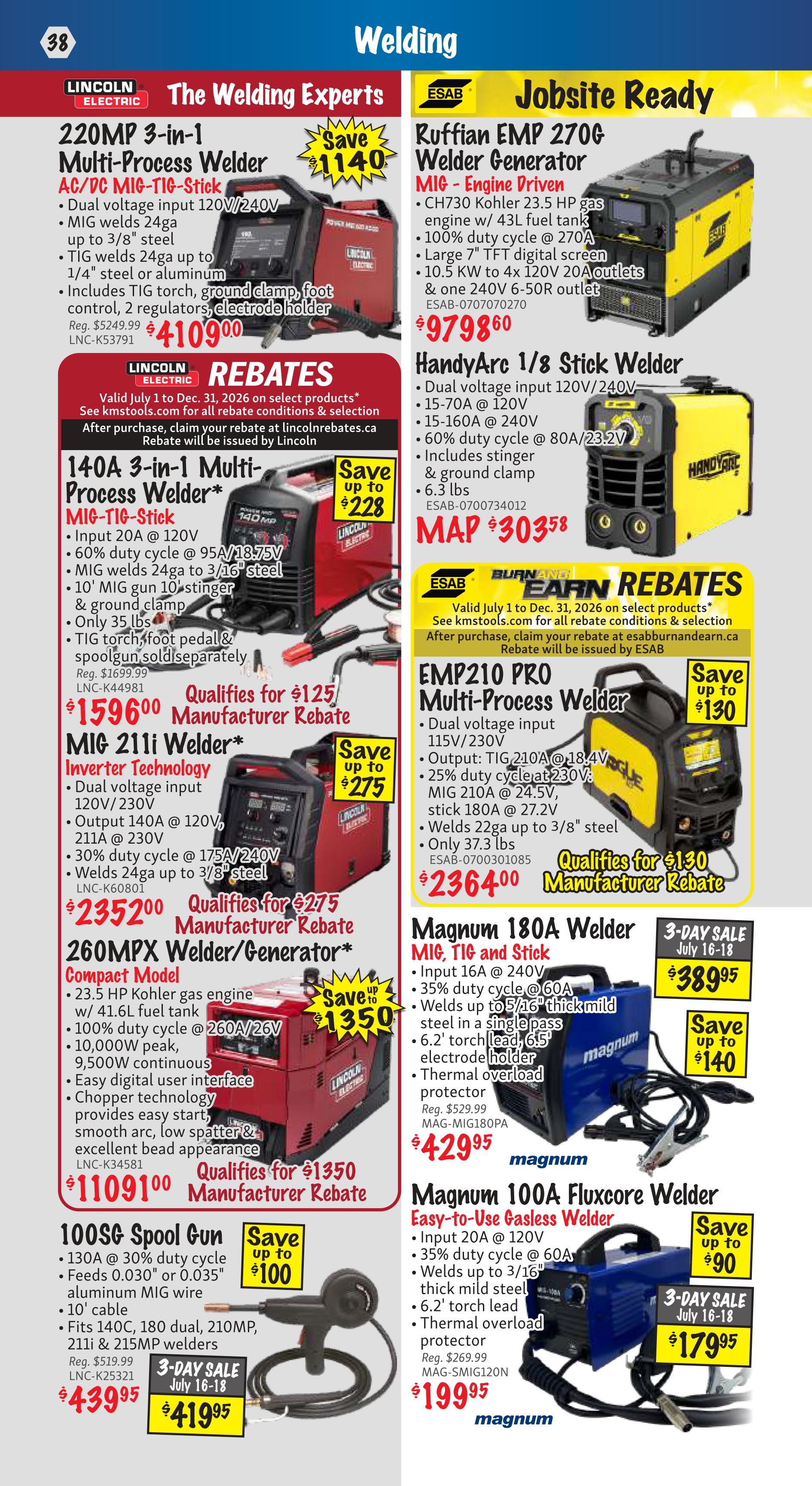 KMS Tools and Equipment Flyer July 1 to 31