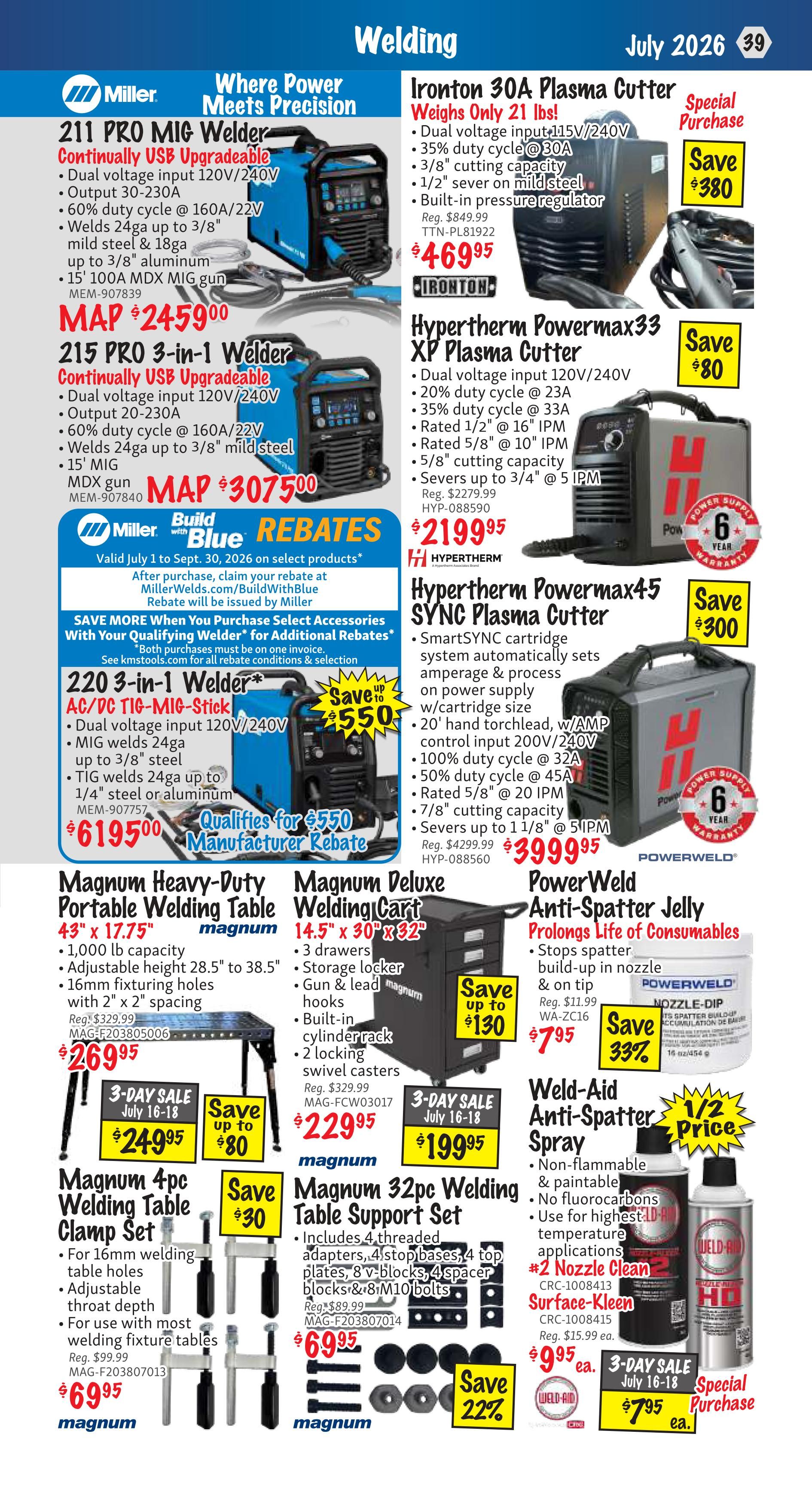 KMS Tools and Equipment Flyer July 1 to 31