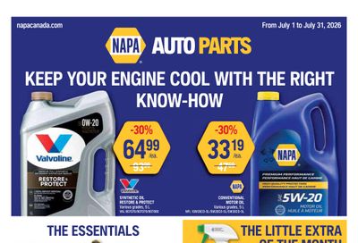 NAPA Auto Parts Flyer July 1 to 31
