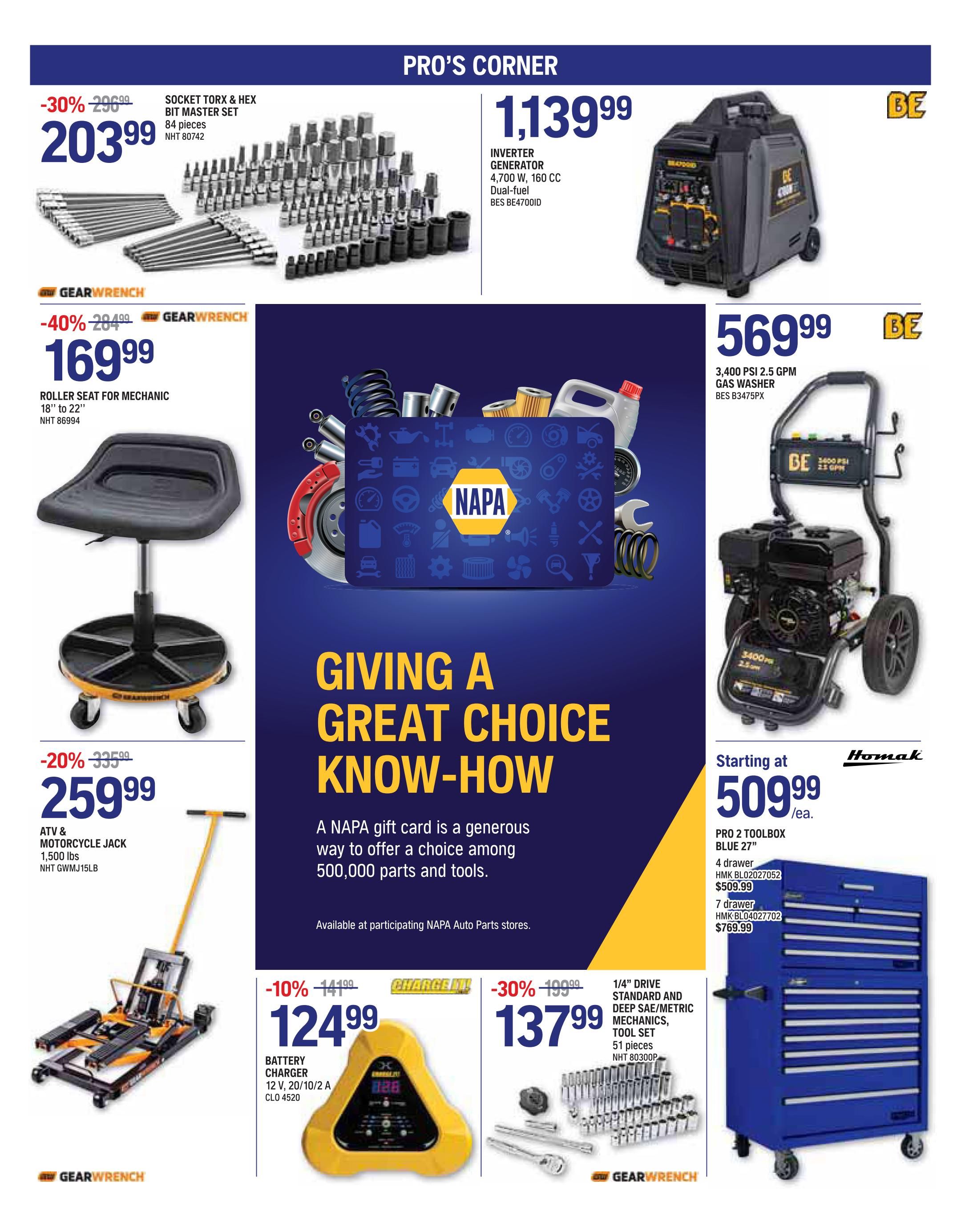 NAPA Auto Parts Flyer July 1 to 31