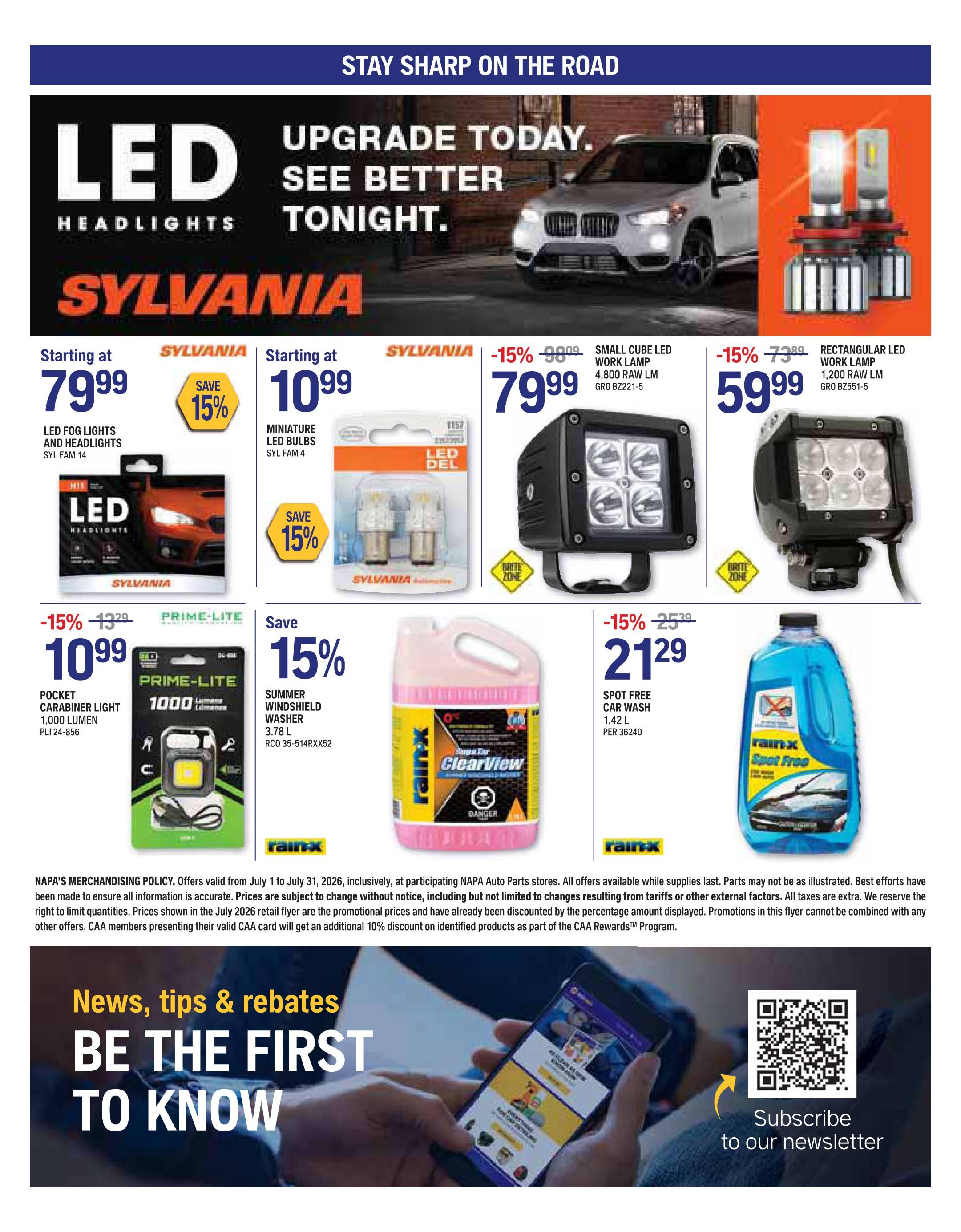 NAPA Auto Parts Flyer July 1 to 31