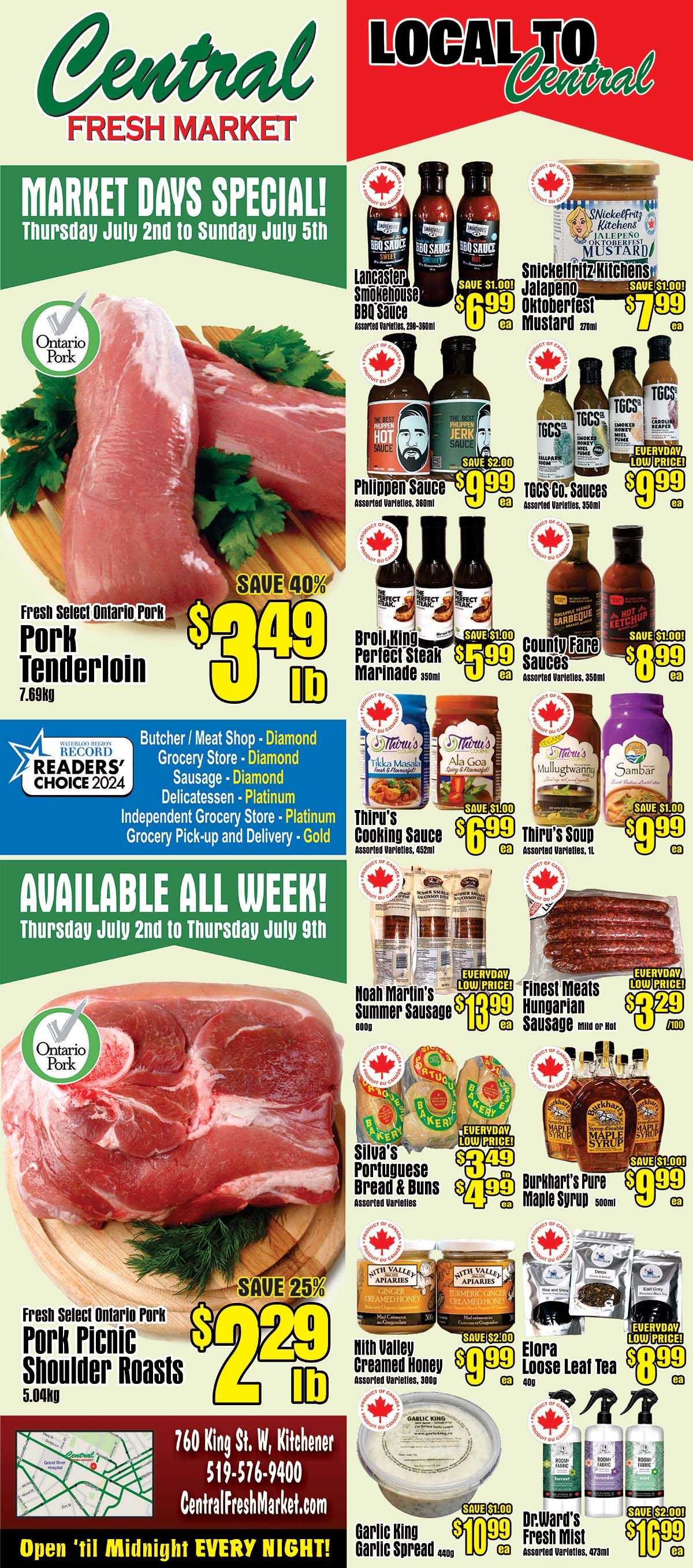 Central Fresh Market Flyer July 2 to 9