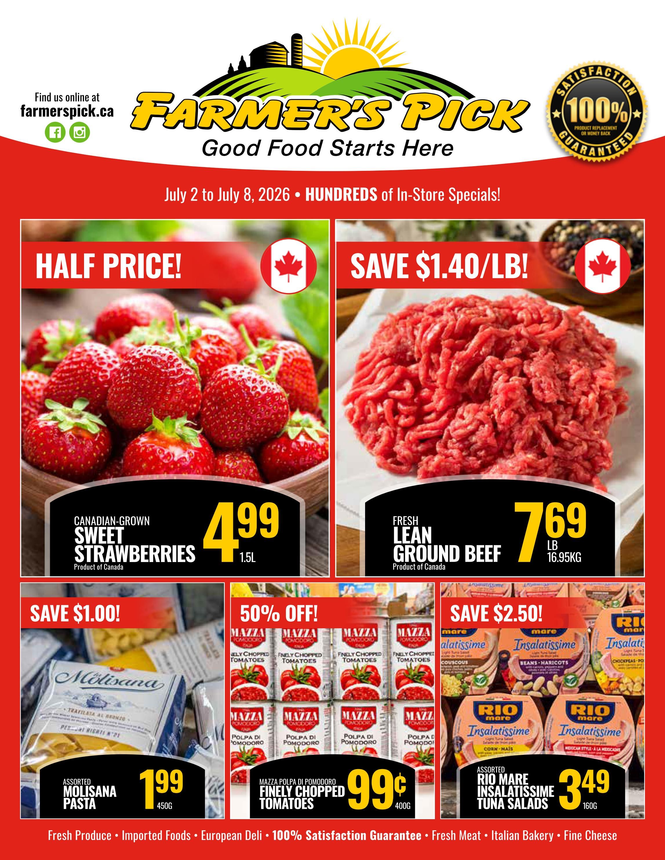 Farmer's Pick Flyer July 2 to 8