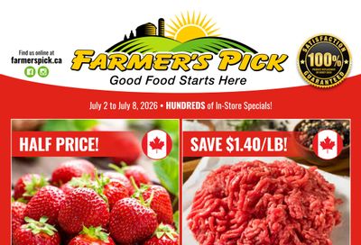 Farmer's Pick Flyer July 2 to 8