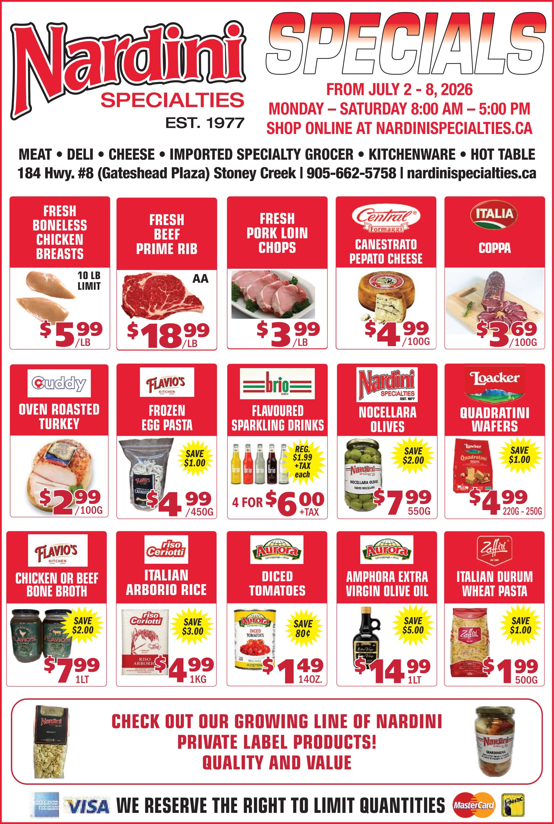 Nardini Specialties Flyer July 2 to 8