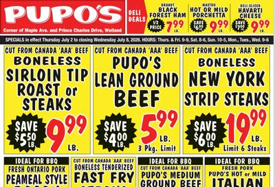 Pupo's Food Market Flyer July 2 to 8