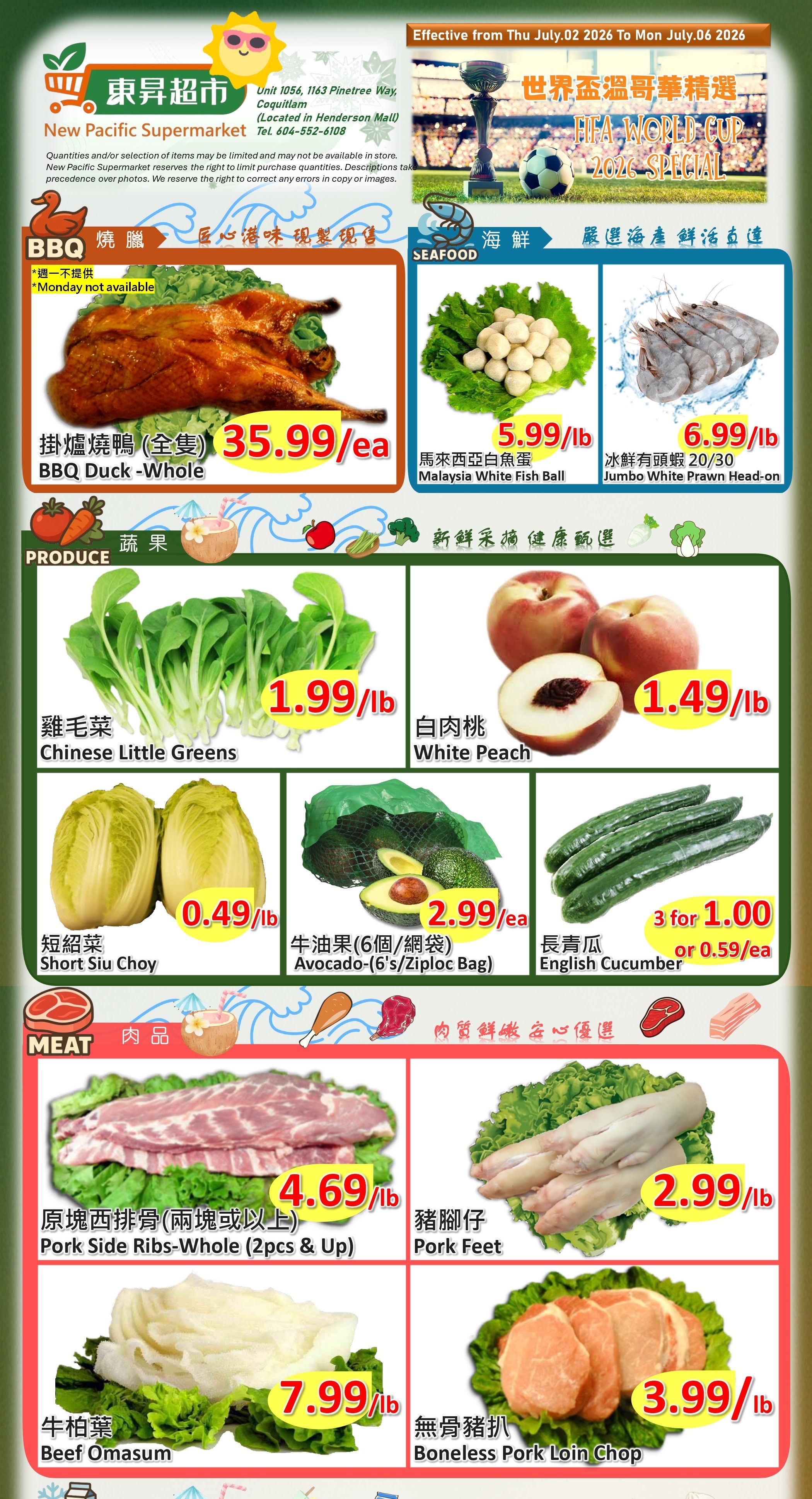 New Pacific Supermarket Flyer July 2 to 6