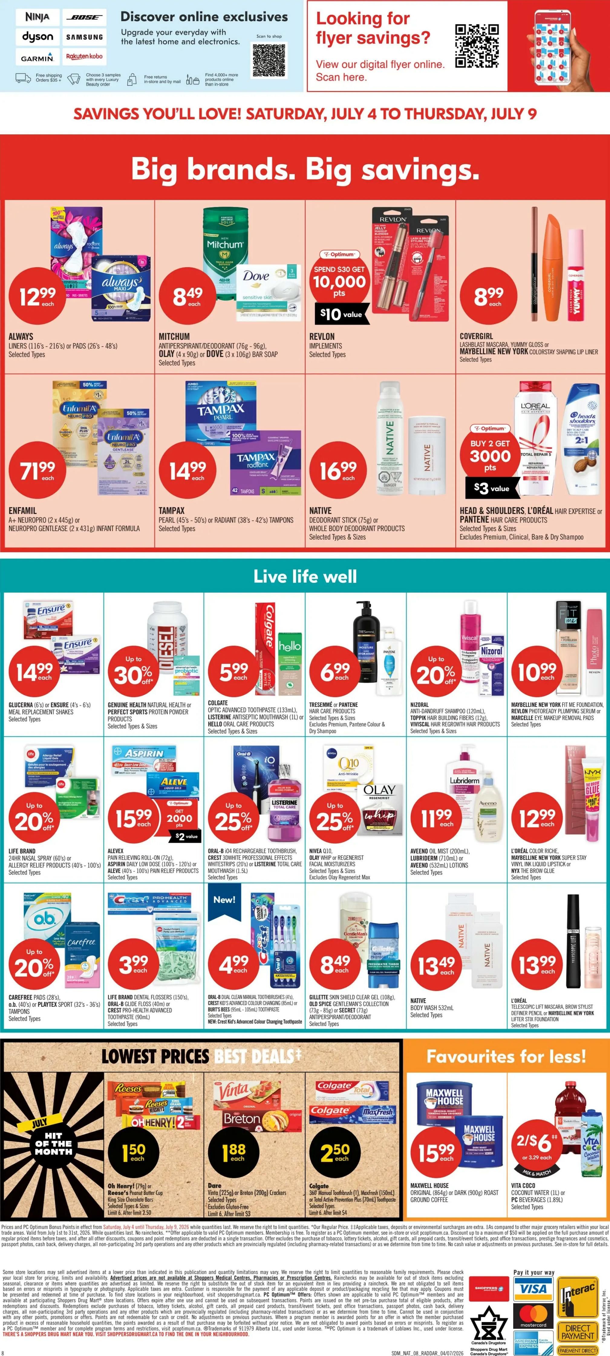 Shoppers Drug Mart (ON) Flyer July 4 to 9