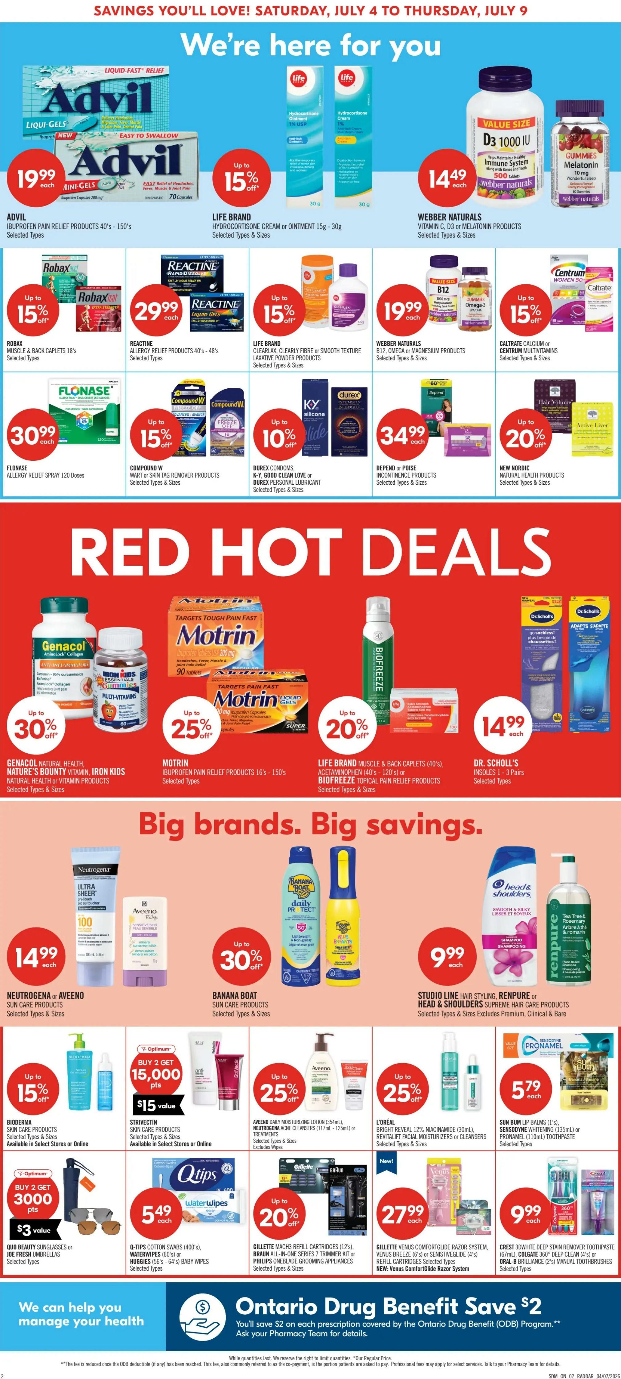 Shoppers Drug Mart (ON) Flyer July 4 to 9