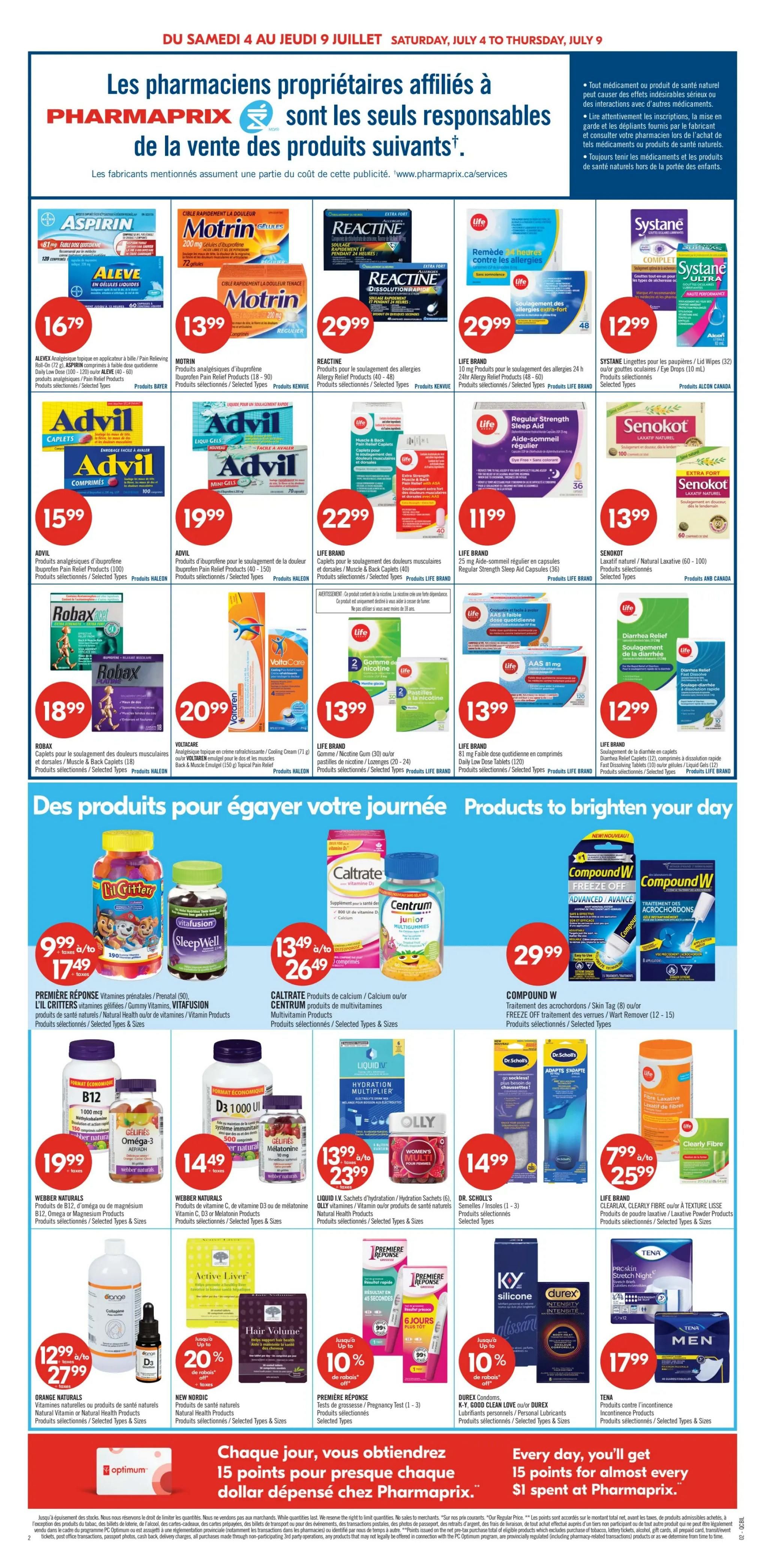 Pharmaprix Flyer July 4 to 9