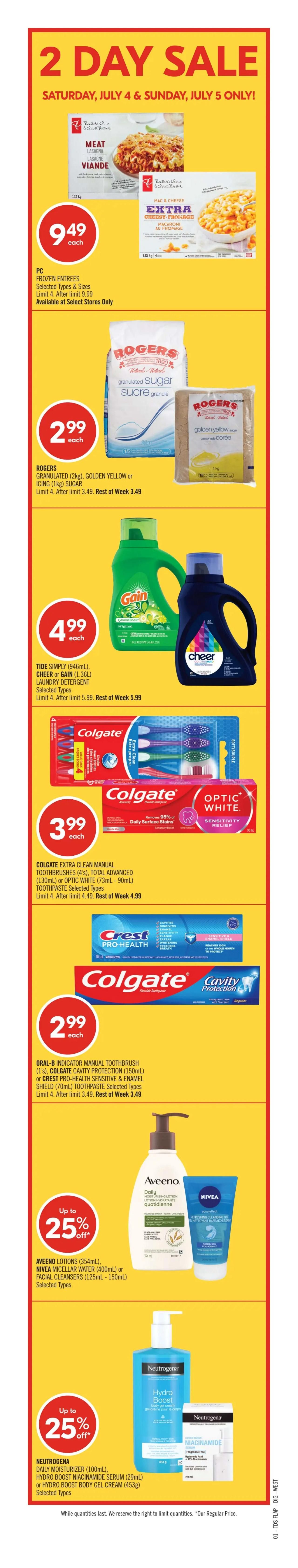Shoppers Drug Mart (West) Flyer July 4 to 9