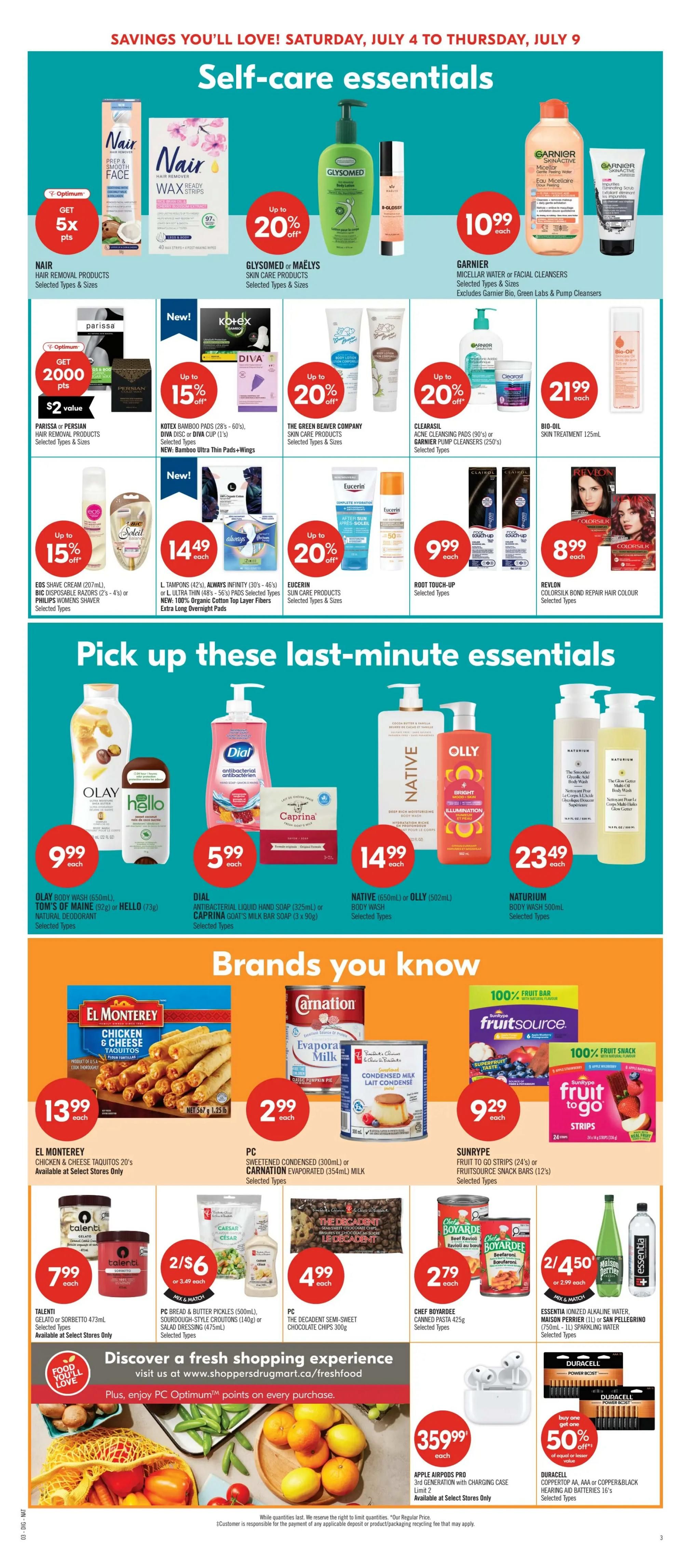 Shoppers Drug Mart (West) Flyer July 4 to 9