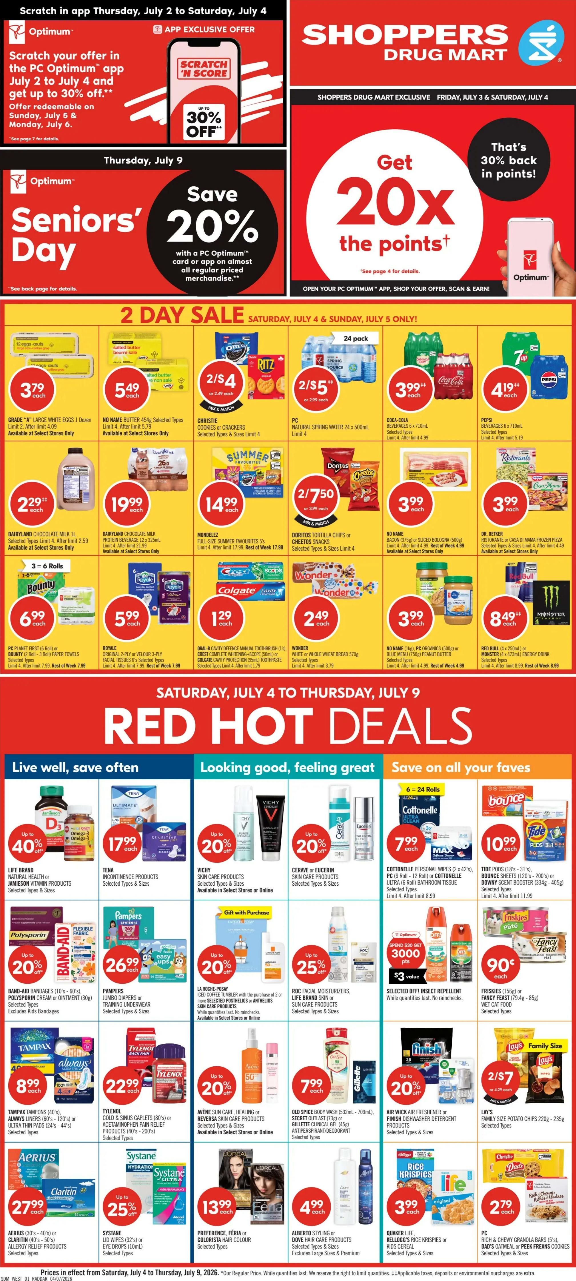 Shoppers Drug Mart (West) Flyer July 4 to 9