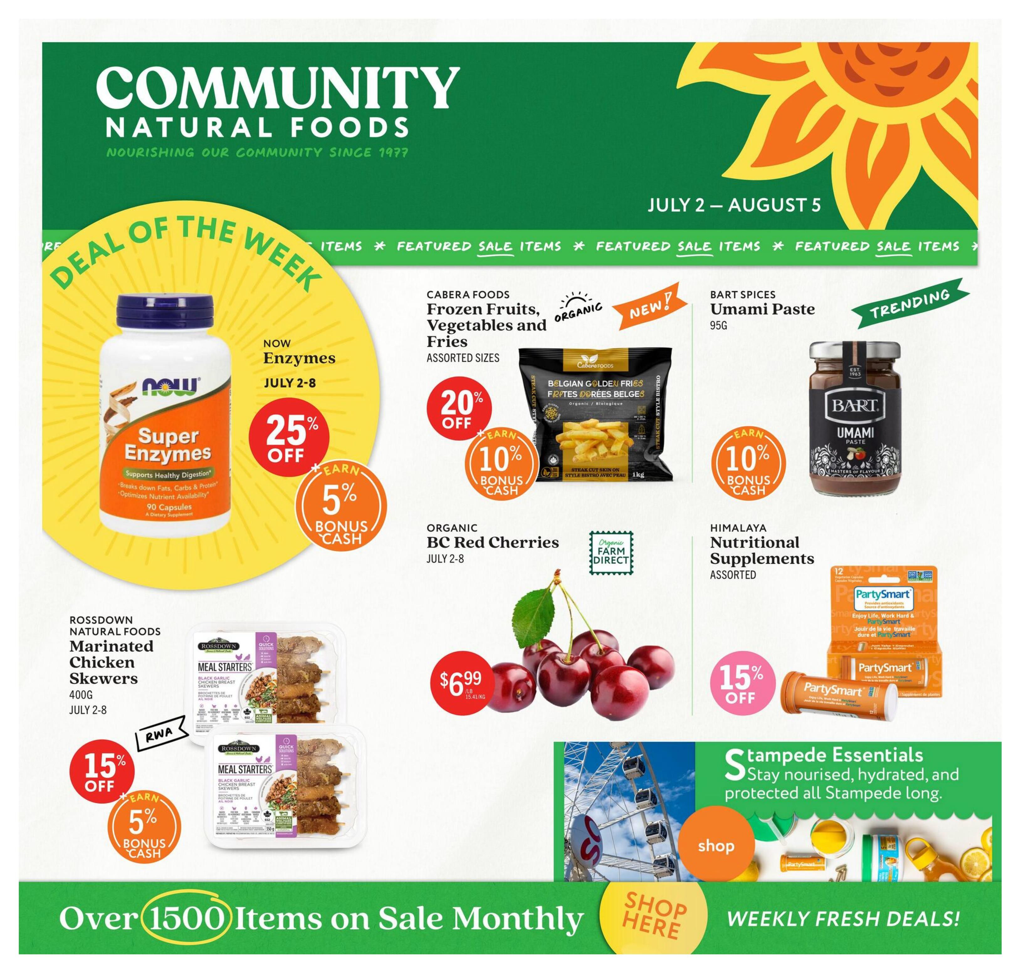 Community Natural Foods Flyer July 2 to August 5