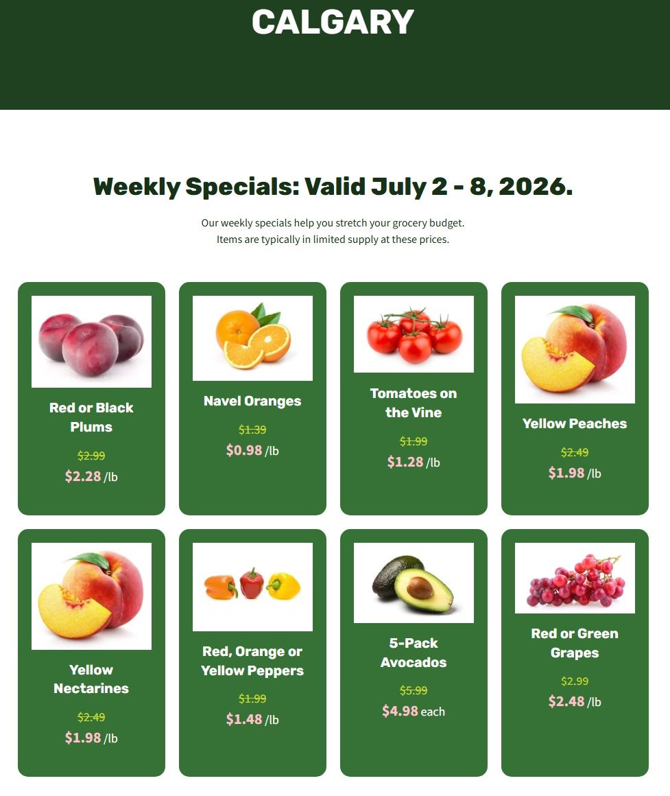 H&W Produce Flyer July 2 to 8