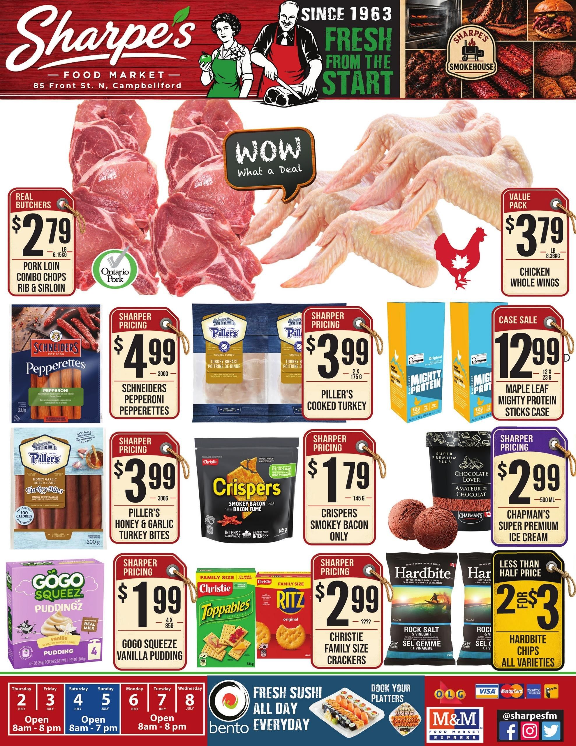Sharpe's Food Market Flyer July 2 to 8