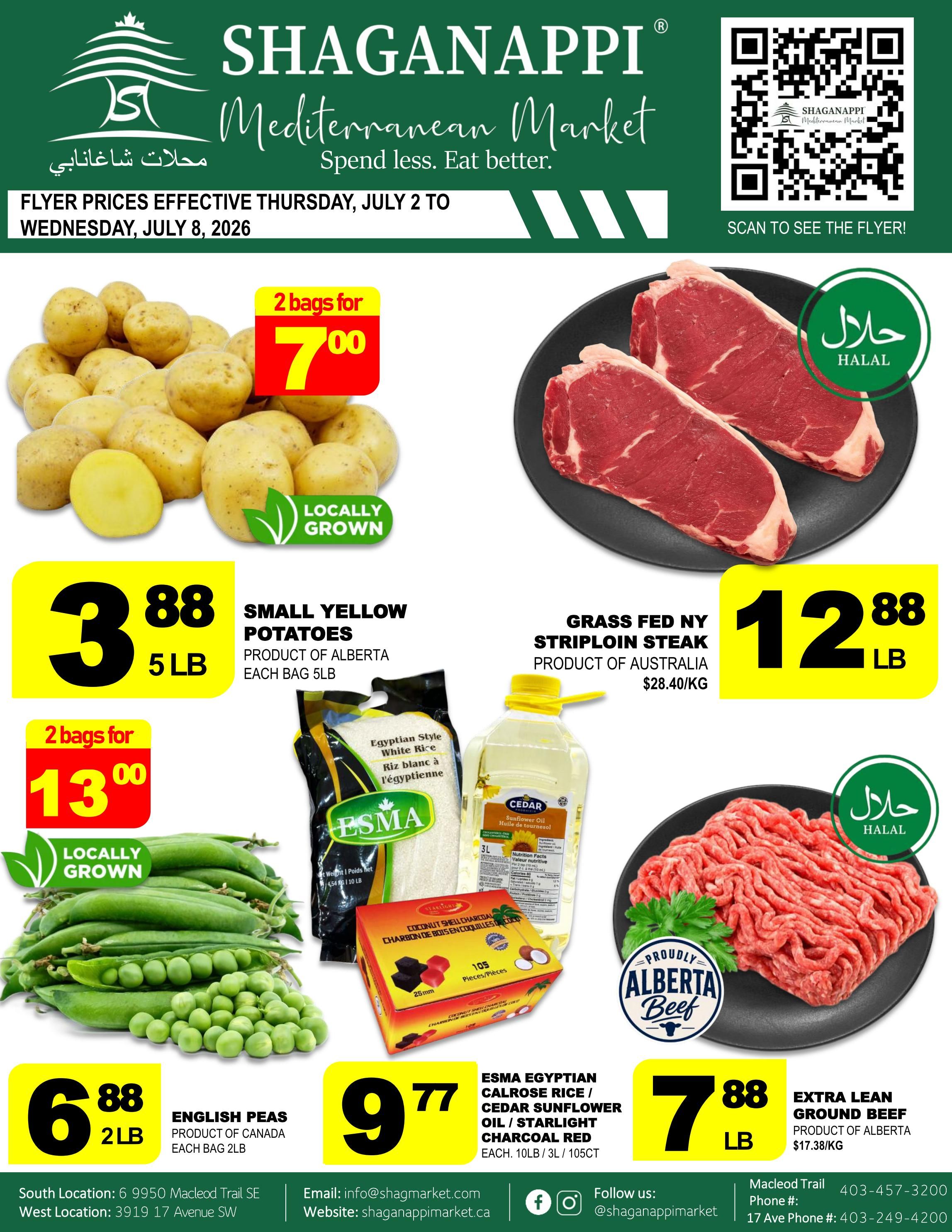 Shaganappi Mediterranean Market Flyer July 2 to 8
