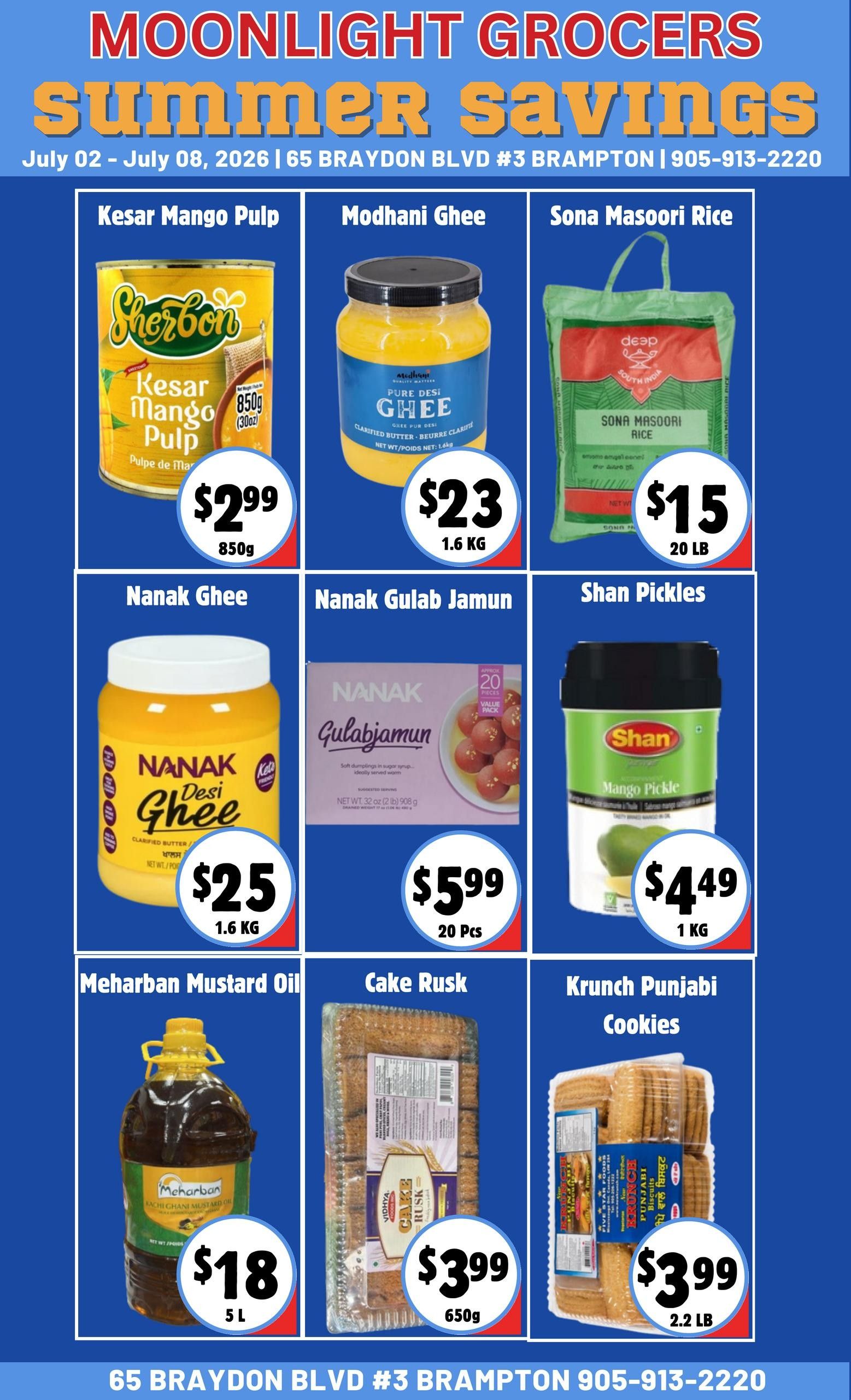 Moonlight Grocers Flyer July 2 to 8