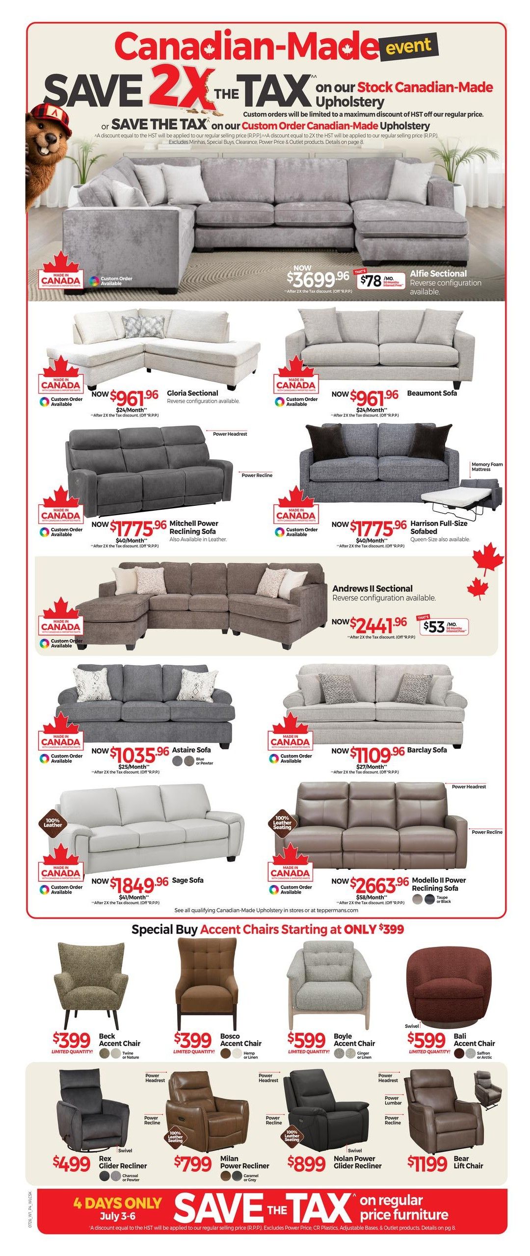 Tepperman's Flyer July 3 to 9