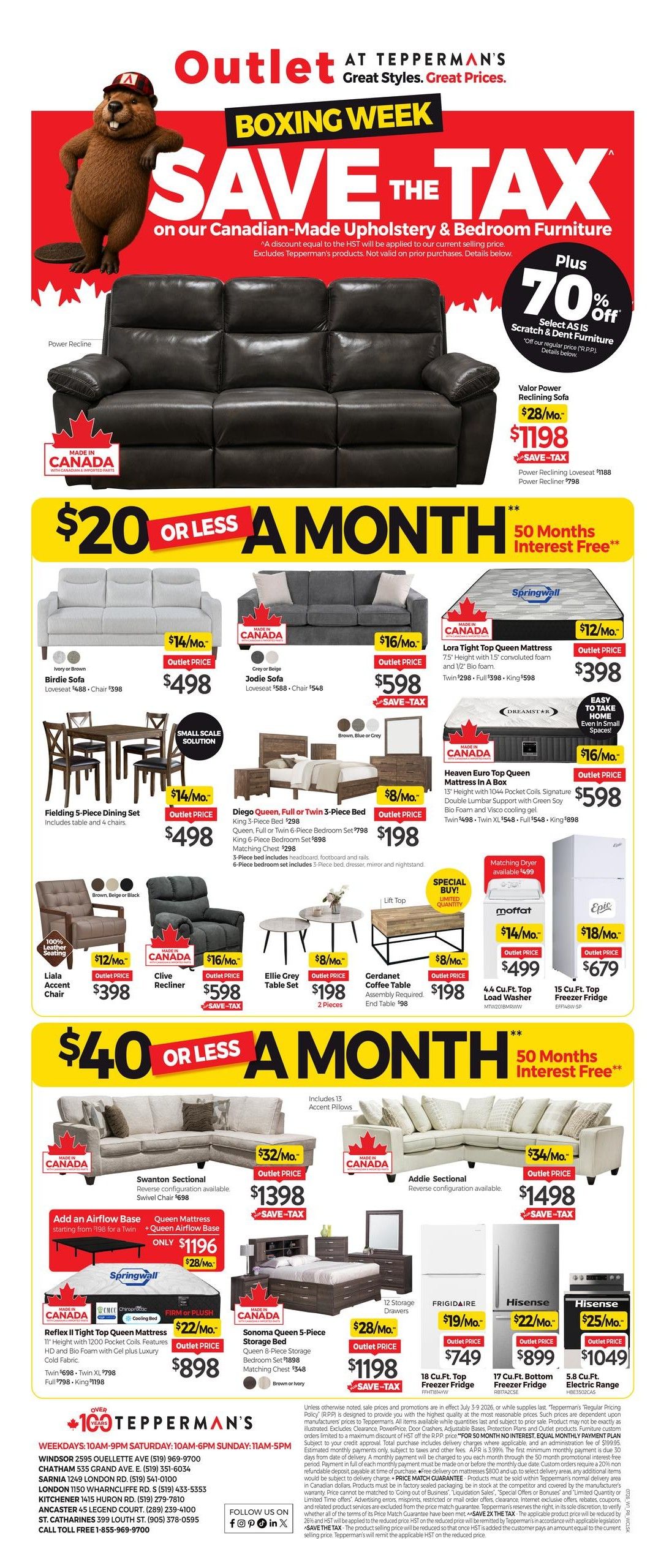 Tepperman's Flyer July 3 to 9