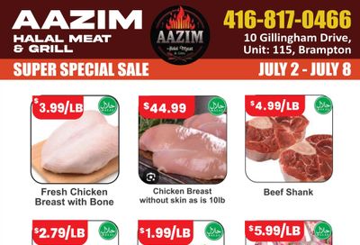 Aazim Halal Meat & Grill Flyer July 2 to 8
