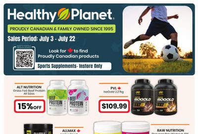 Healthy Planet Flyer July 3 to 22