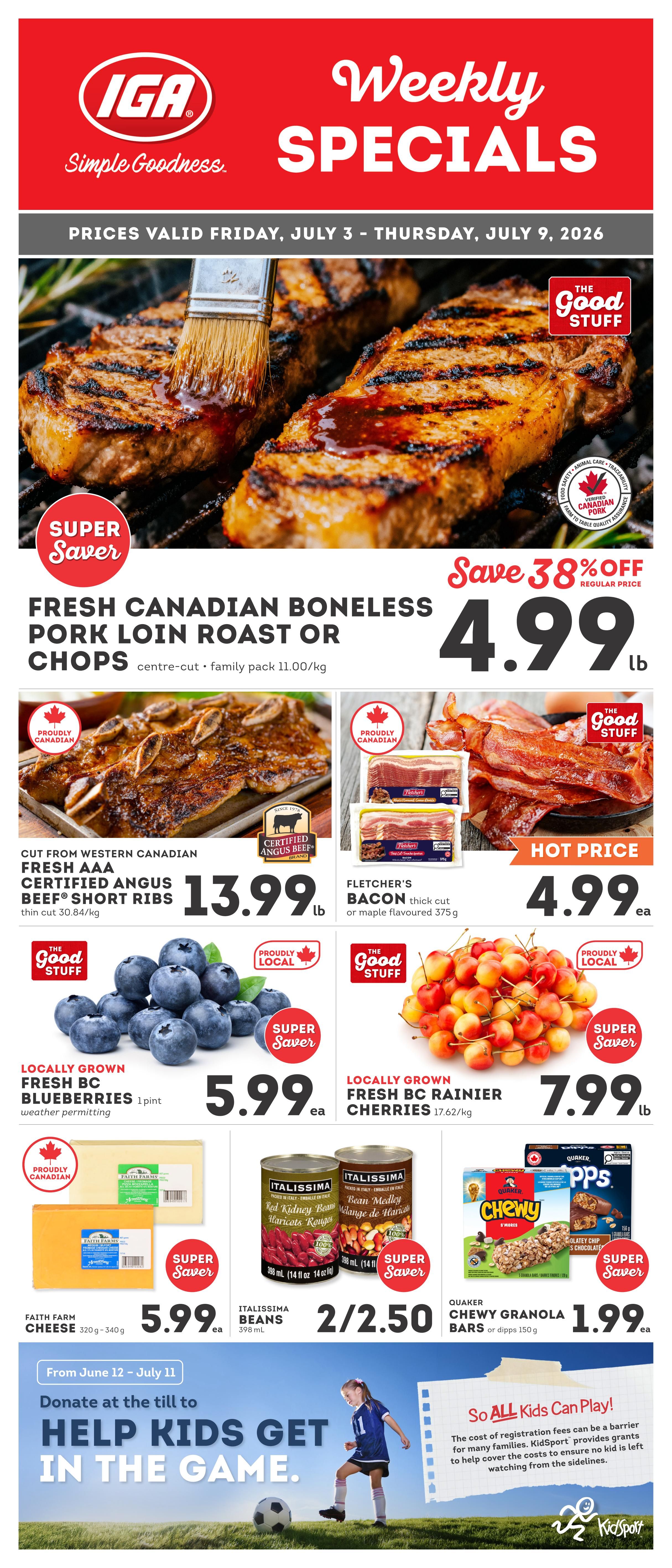 IGA Stores of BC Flyer July 3 to 9