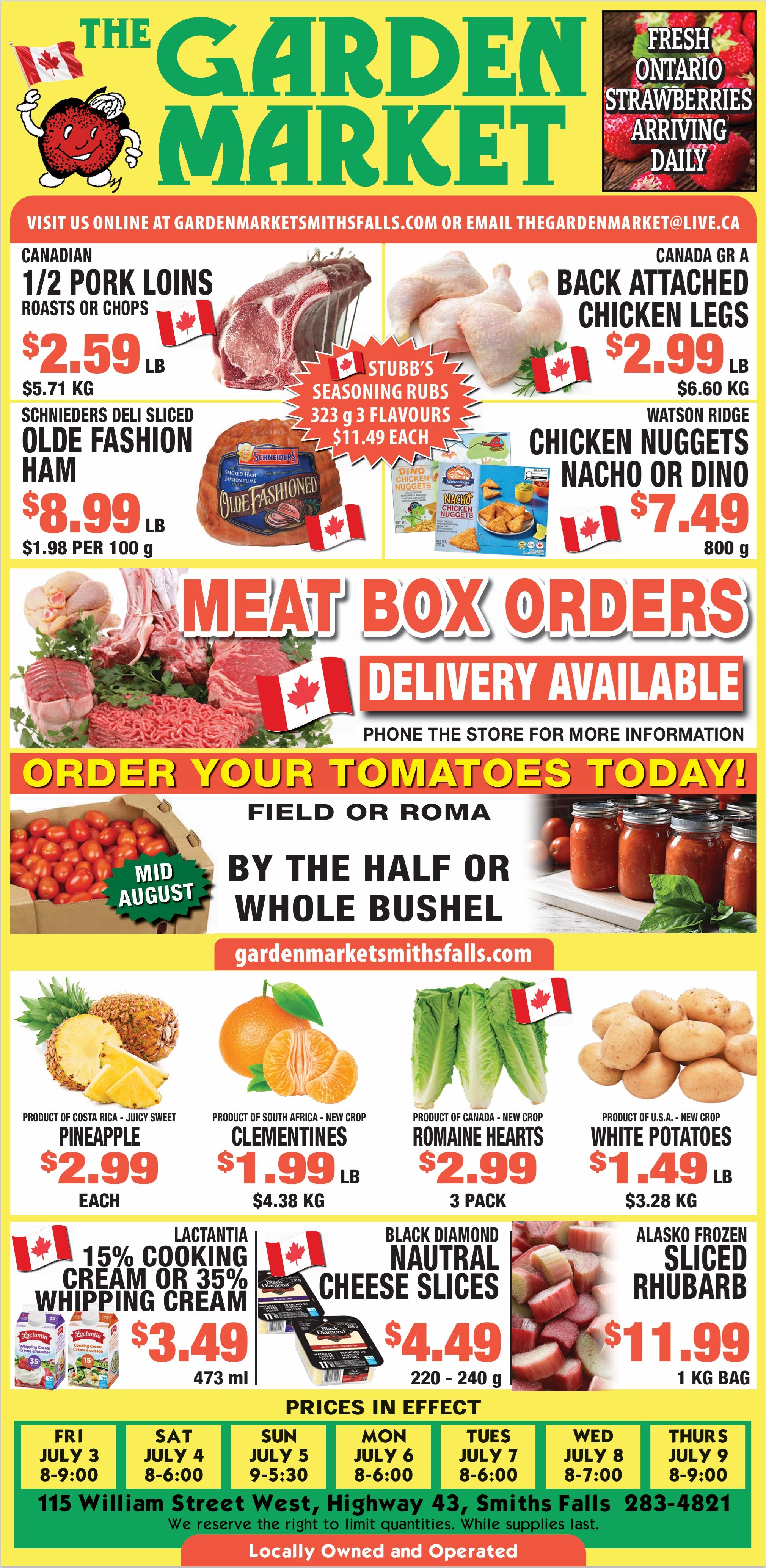 The Garden Market Flyer July 3 to 9