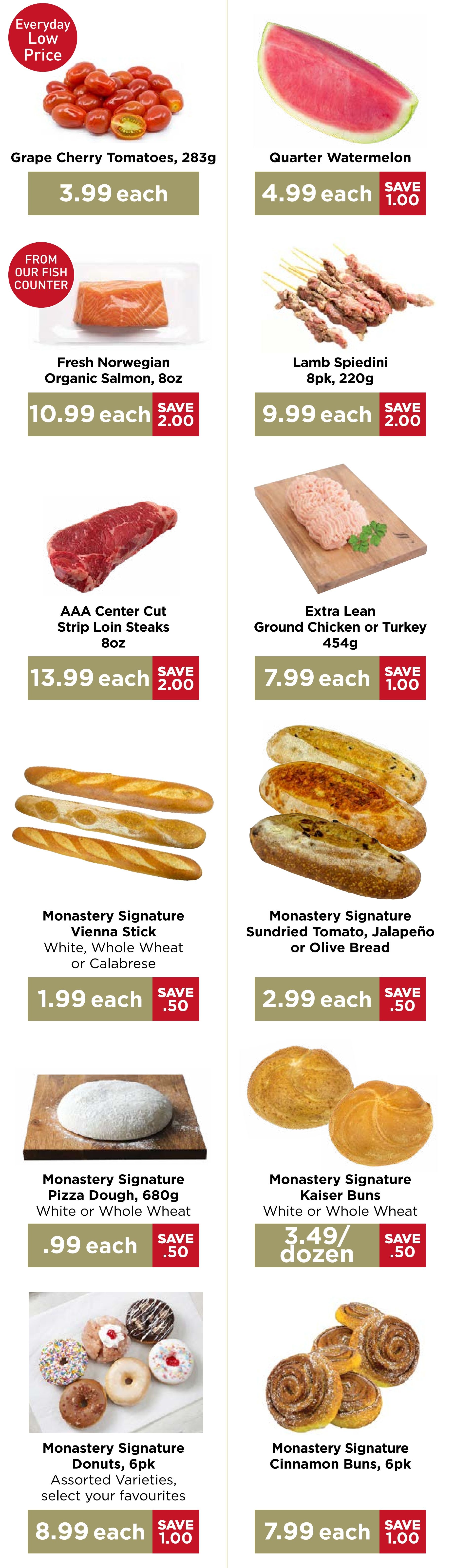 Monastery Bakery Flyer July 1 to 15