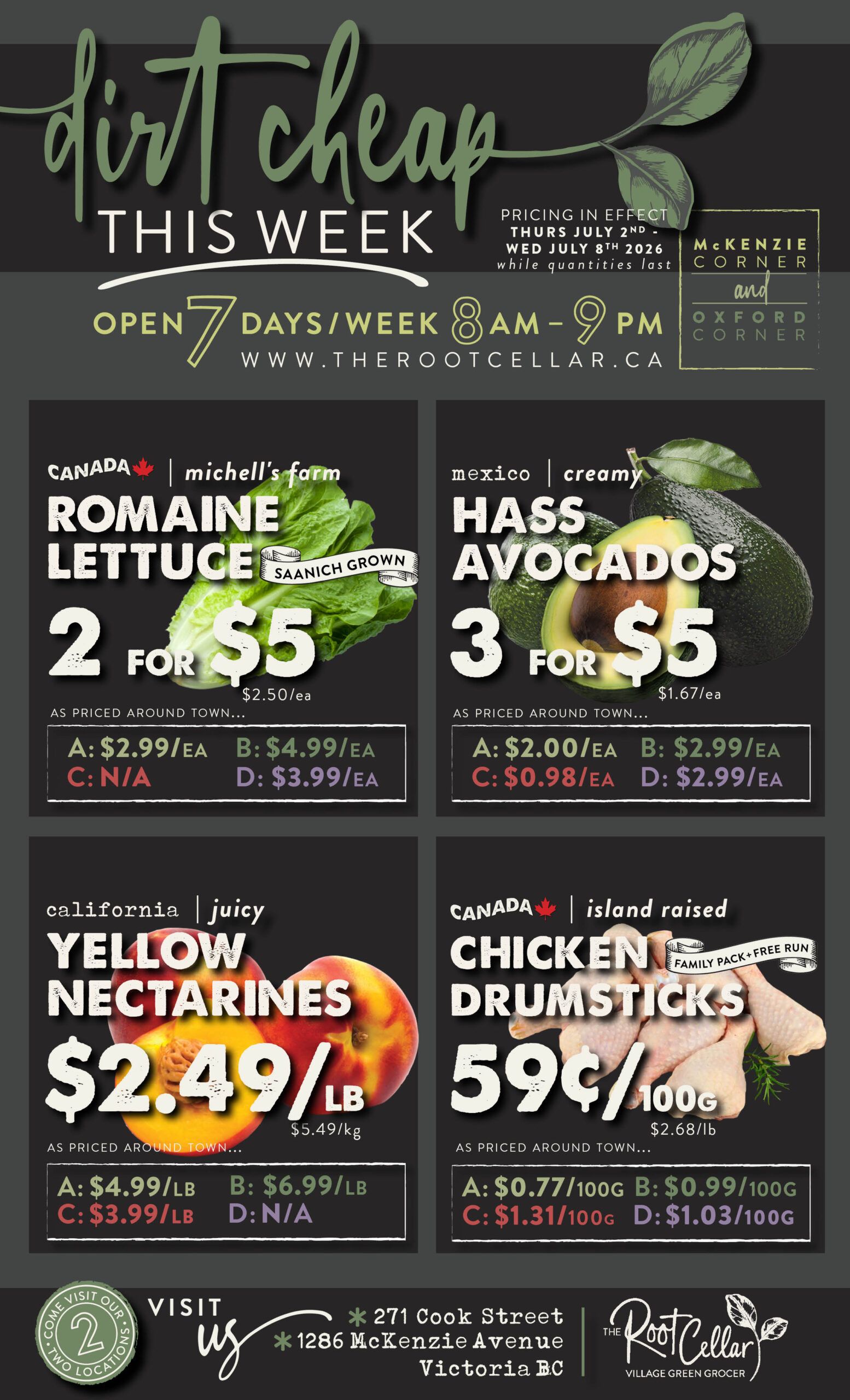 The Root Cellar Flyer July 2 to 8