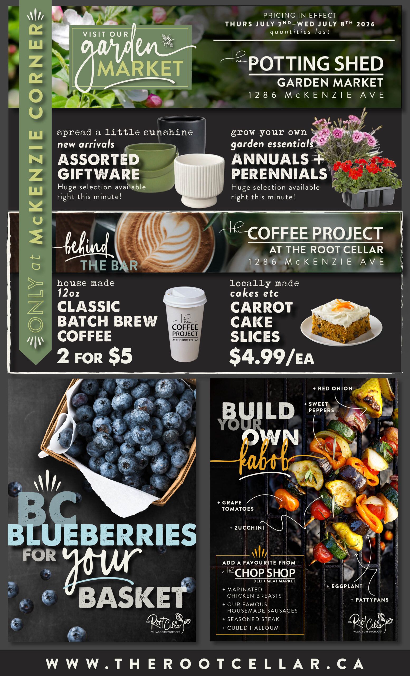 The Root Cellar Flyer July 2 to 8