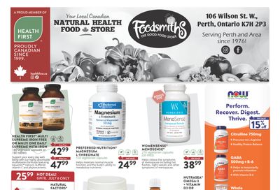 Foodsmiths Health First Flyer July 1 to 31