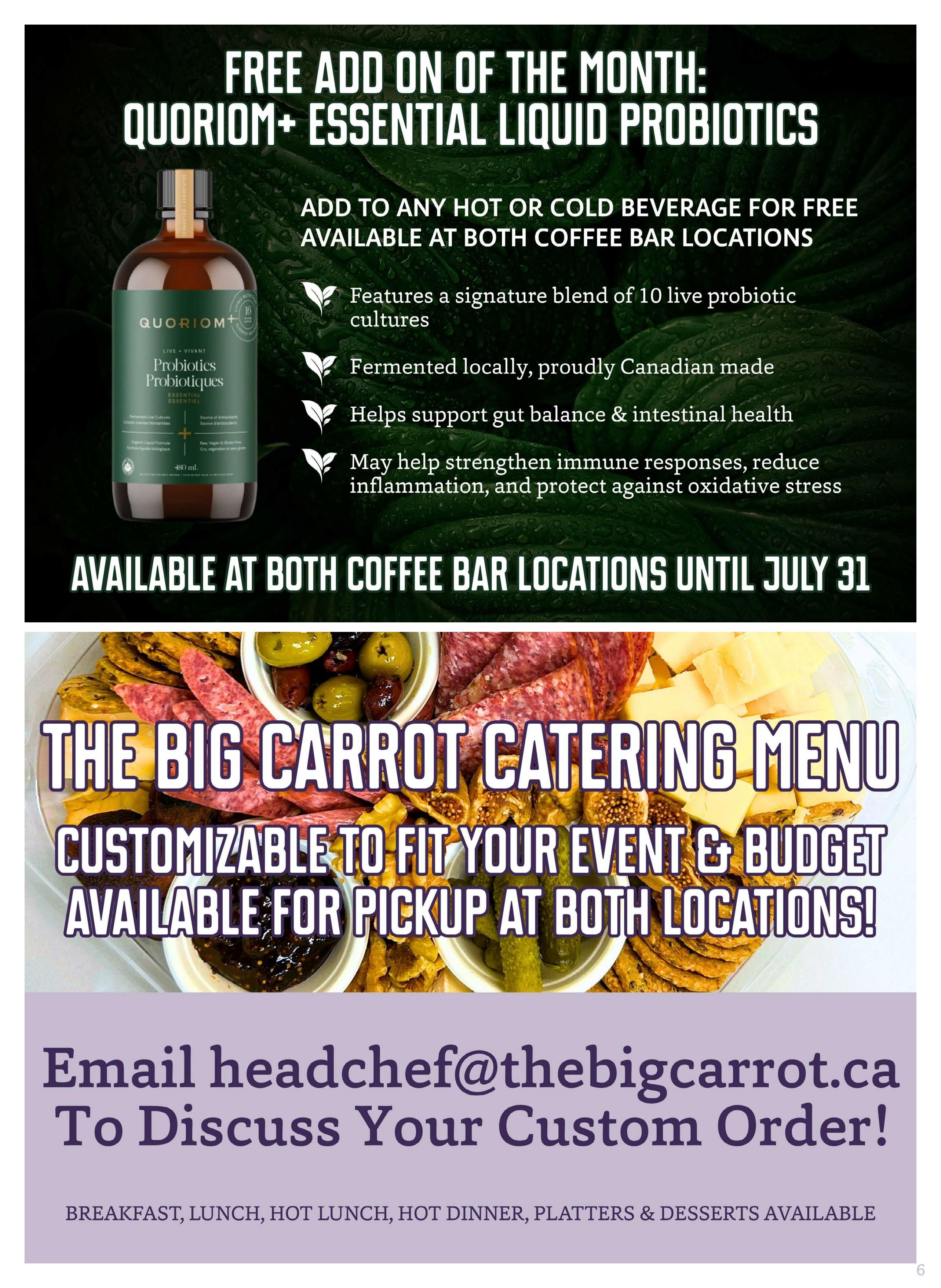 The Big Carrot Flyer July 1 to 31