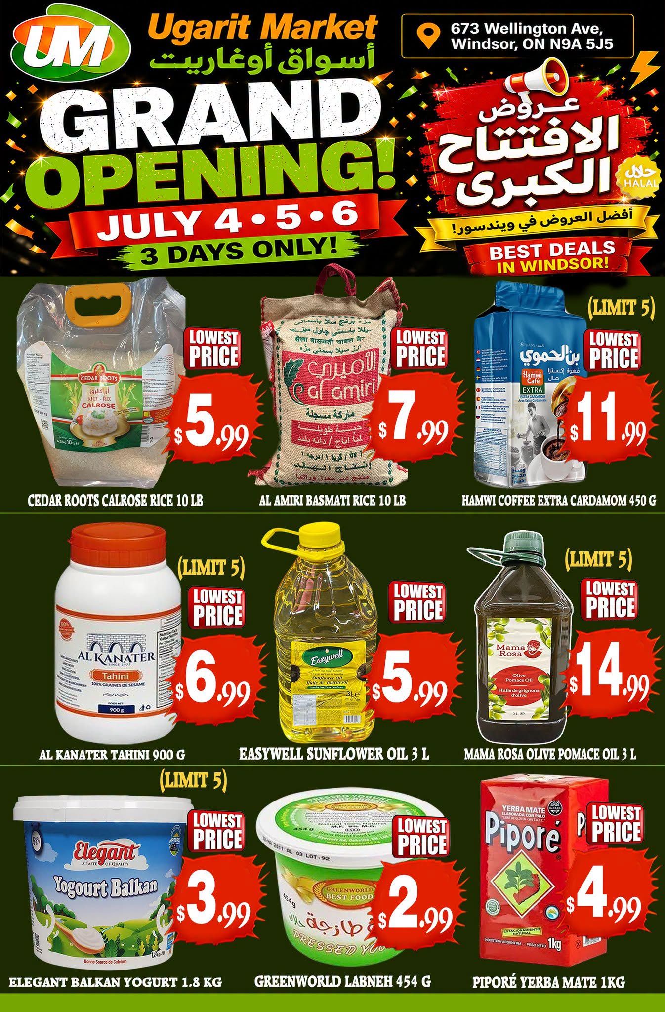 Ugarit Market Flyer July 4 to 6