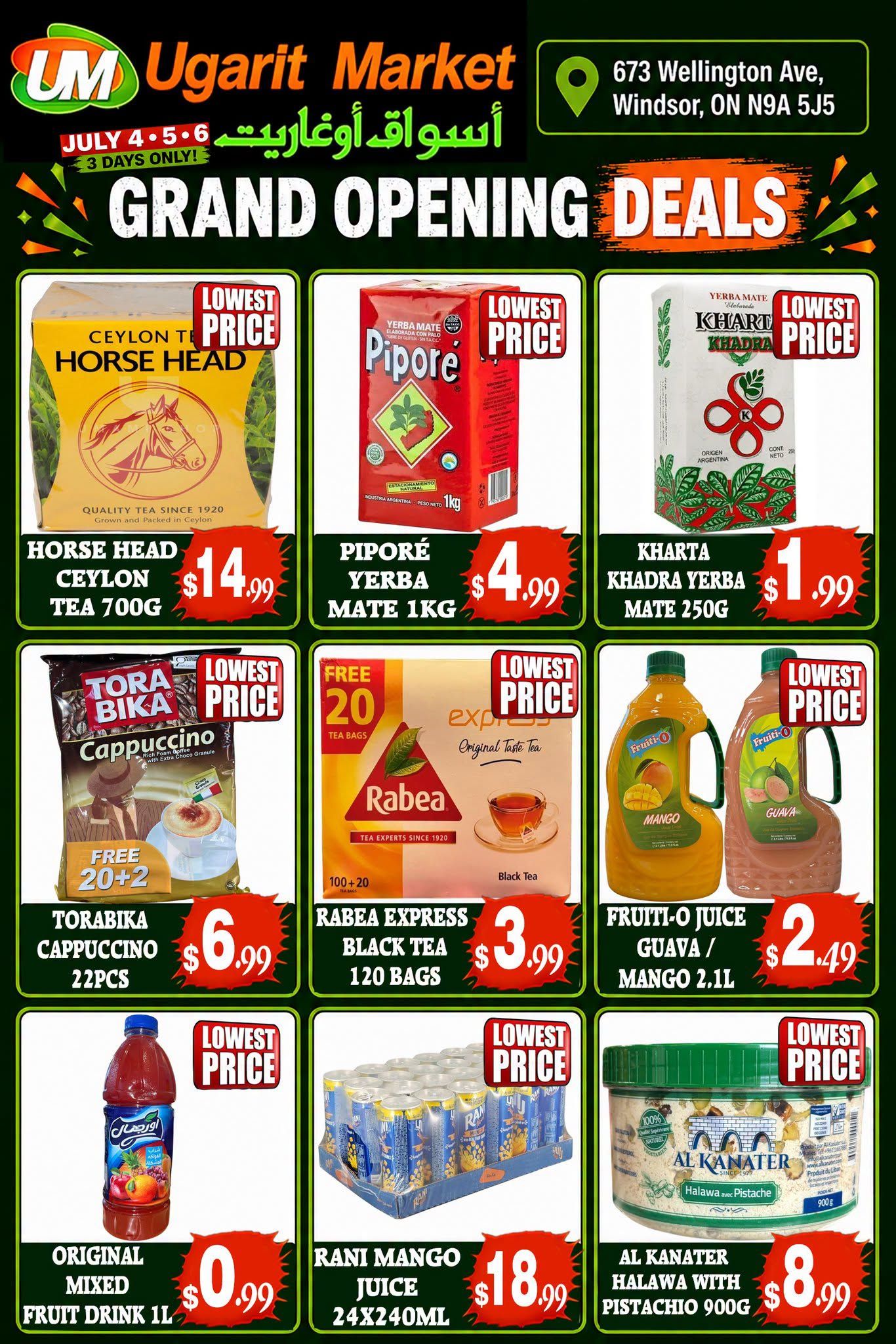 Ugarit Market Flyer July 4 to 6