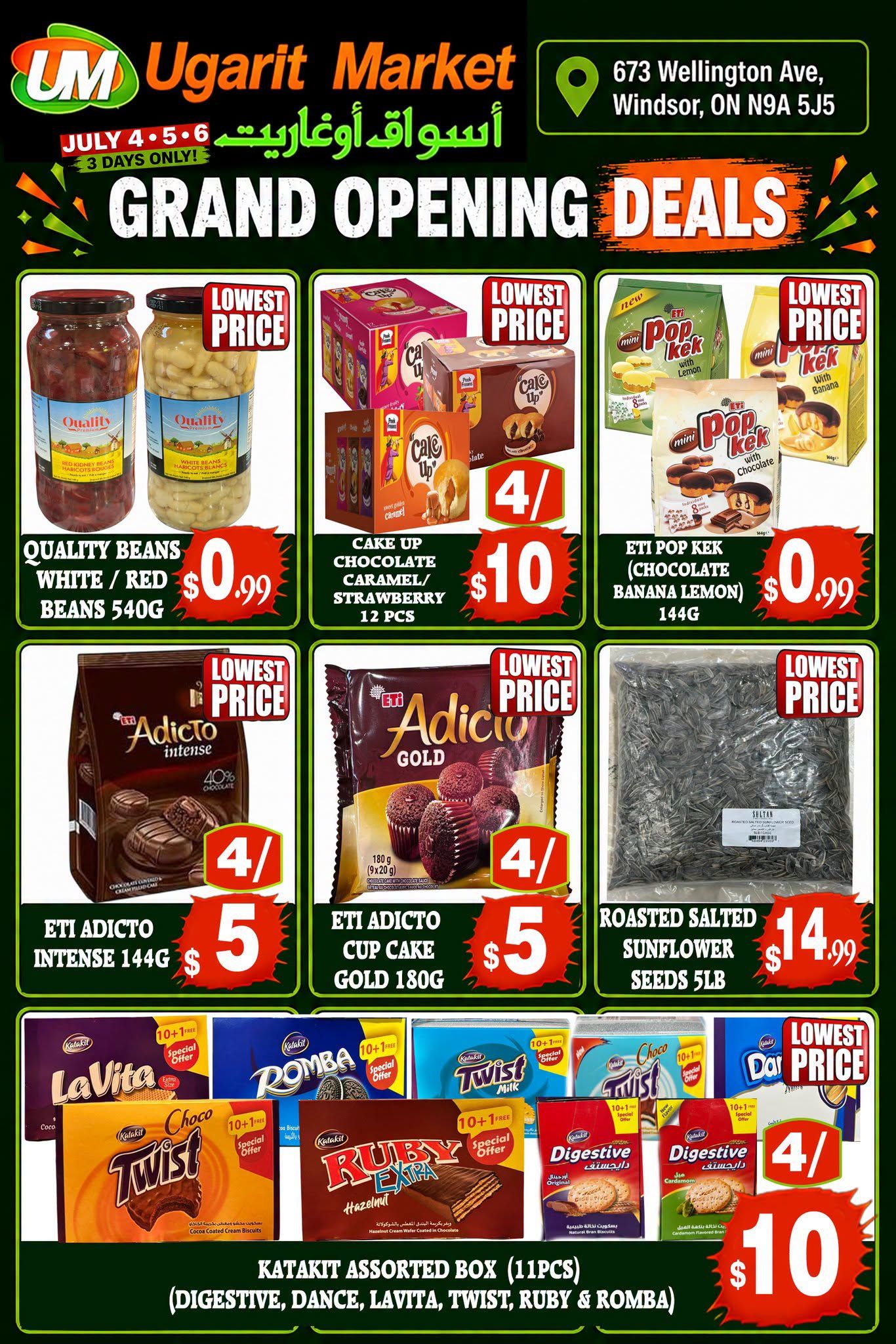 Ugarit Market Flyer July 4 to 6