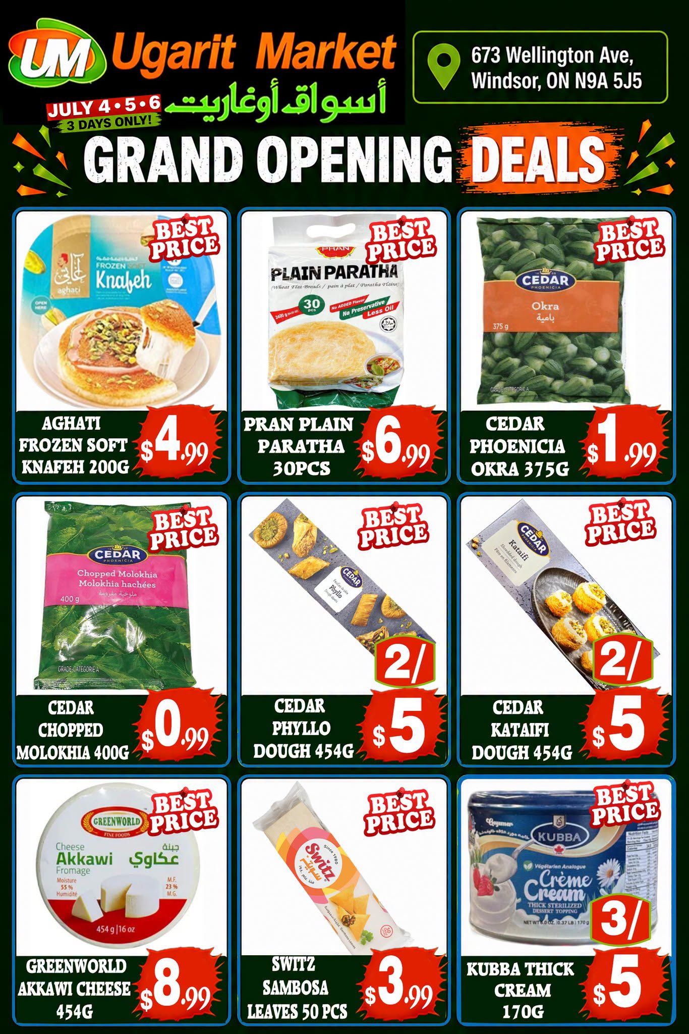 Ugarit Market Flyer July 4 to 6
